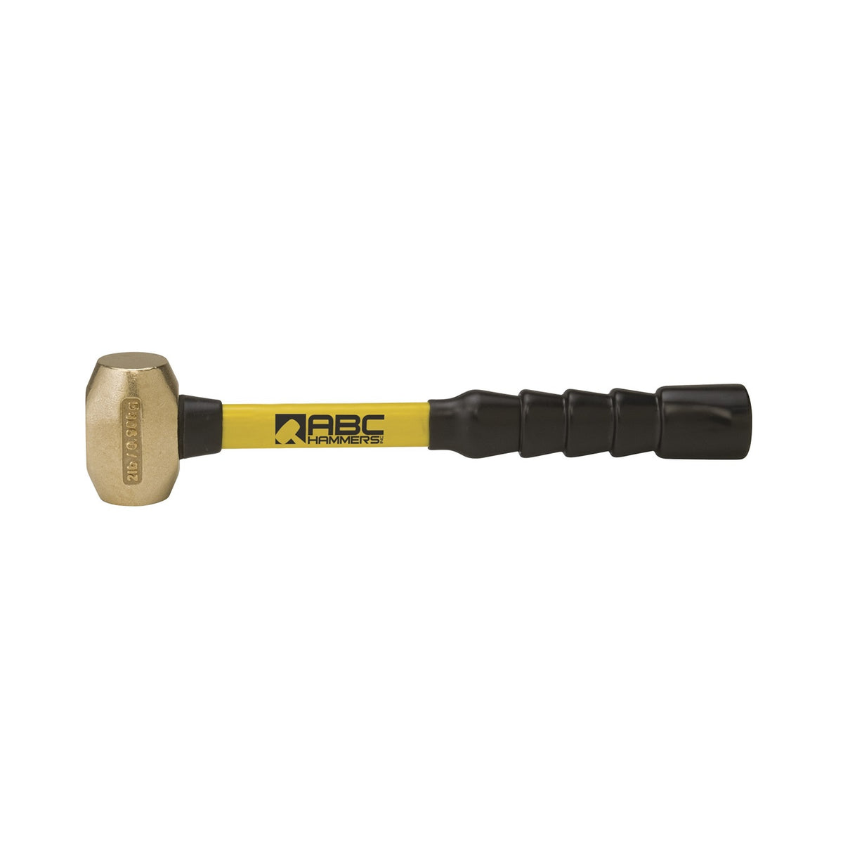 2 Lb. Brass Hammer With 12 Fiberglass Handle