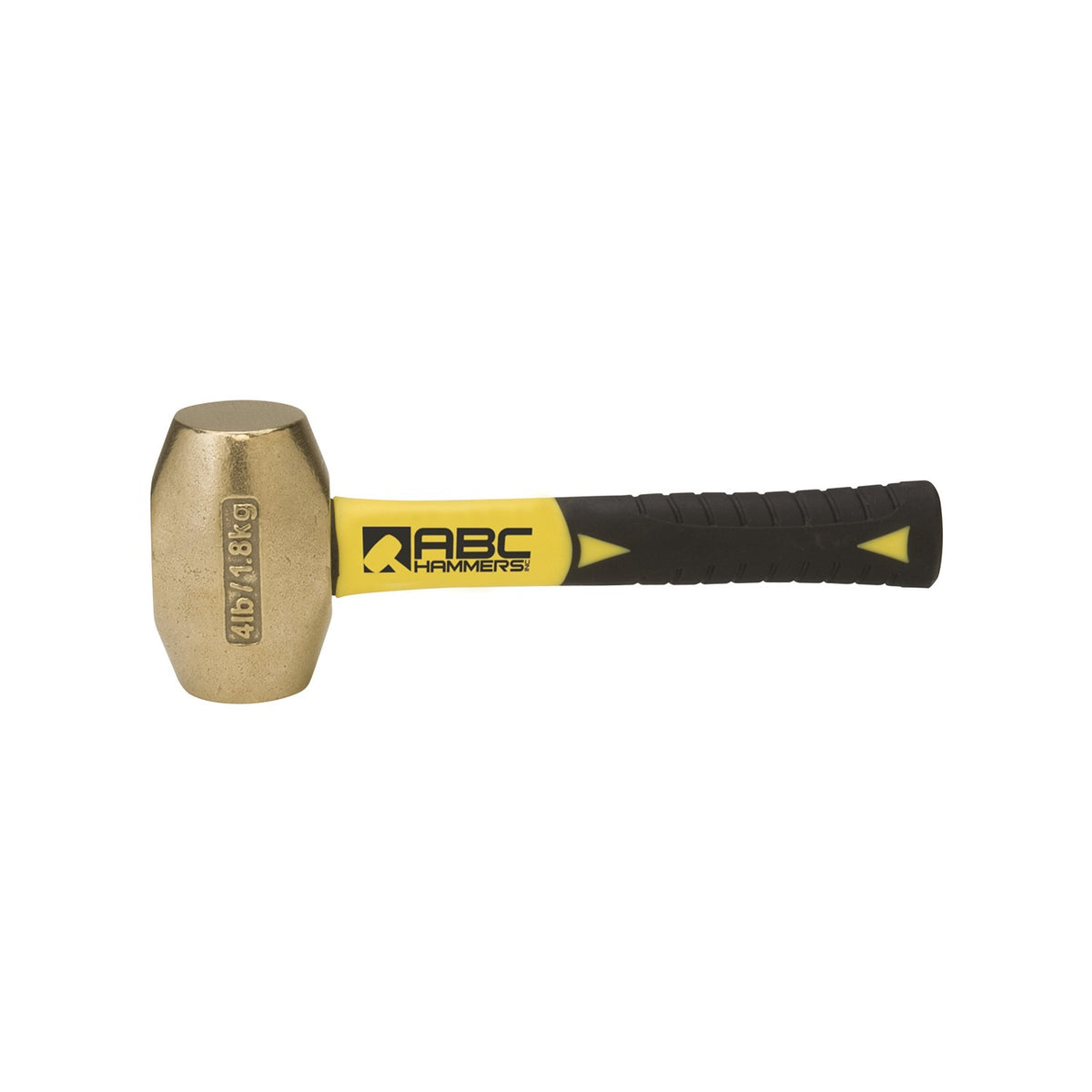 4 Lb. Brass Hammer With 8 Fiberglass Handle