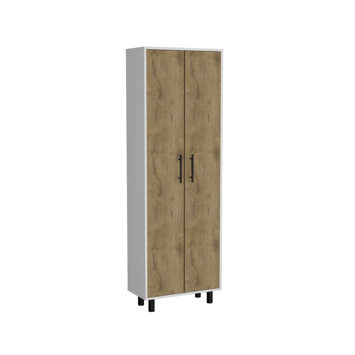 Napoles Multistorage Pantry Cabinet -Kitchen- White / Macadamia