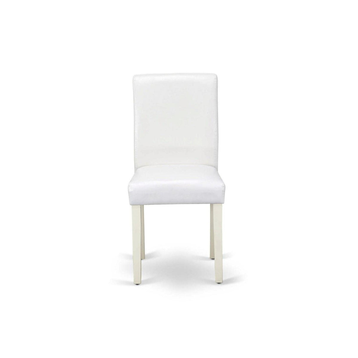 Casafoyer Abp2T64 Abbott Classic Parson Dining Chairs - White Faux Leather Upholstered Chairs, Set Of 2, Linen White