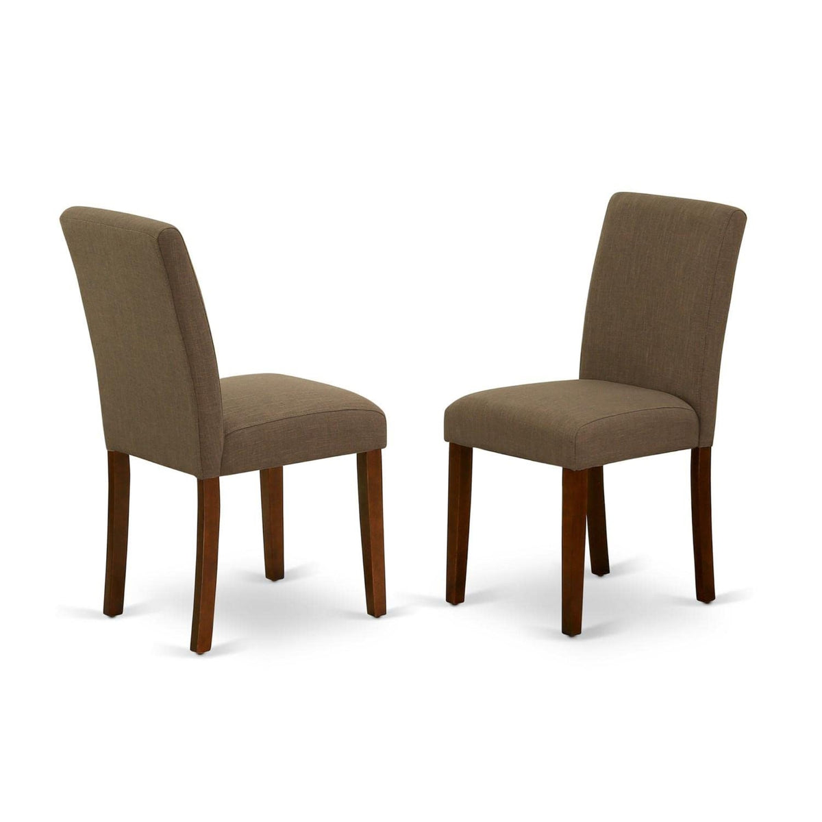 Casafoyer Abp3T18 Parson Dining Coffee Linen Fabric Padded Chairs, Set Of 2