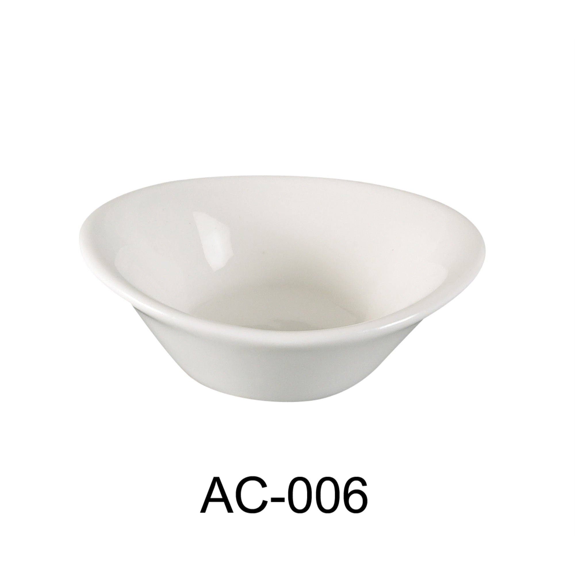 Yanco AC-006 ABCO 2 oz Jelly Dish, Porcelain, Super White, Pack of 72