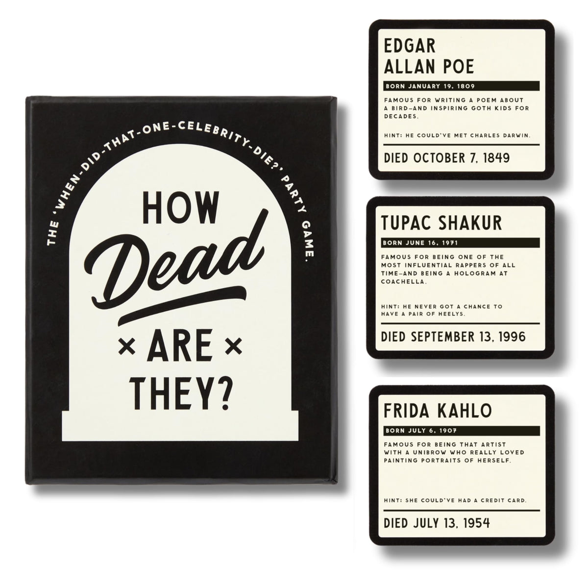 Brass Monkey How Dead Are They  Party Game With 350 Game Card Prompts And Trivia Facts To Figure Out When Celebrities Died, 2+ Players