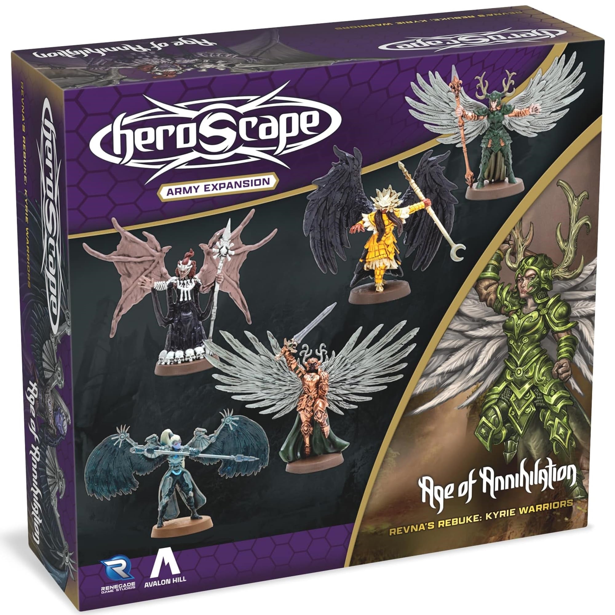 Renegade: Heroscape: Revnas Rebuke: Kyrie Warriors Army Expansion - 5 New Heroes, Highly Detailed Miniatures, Unpainted, Fully Assembled, Ages 14+