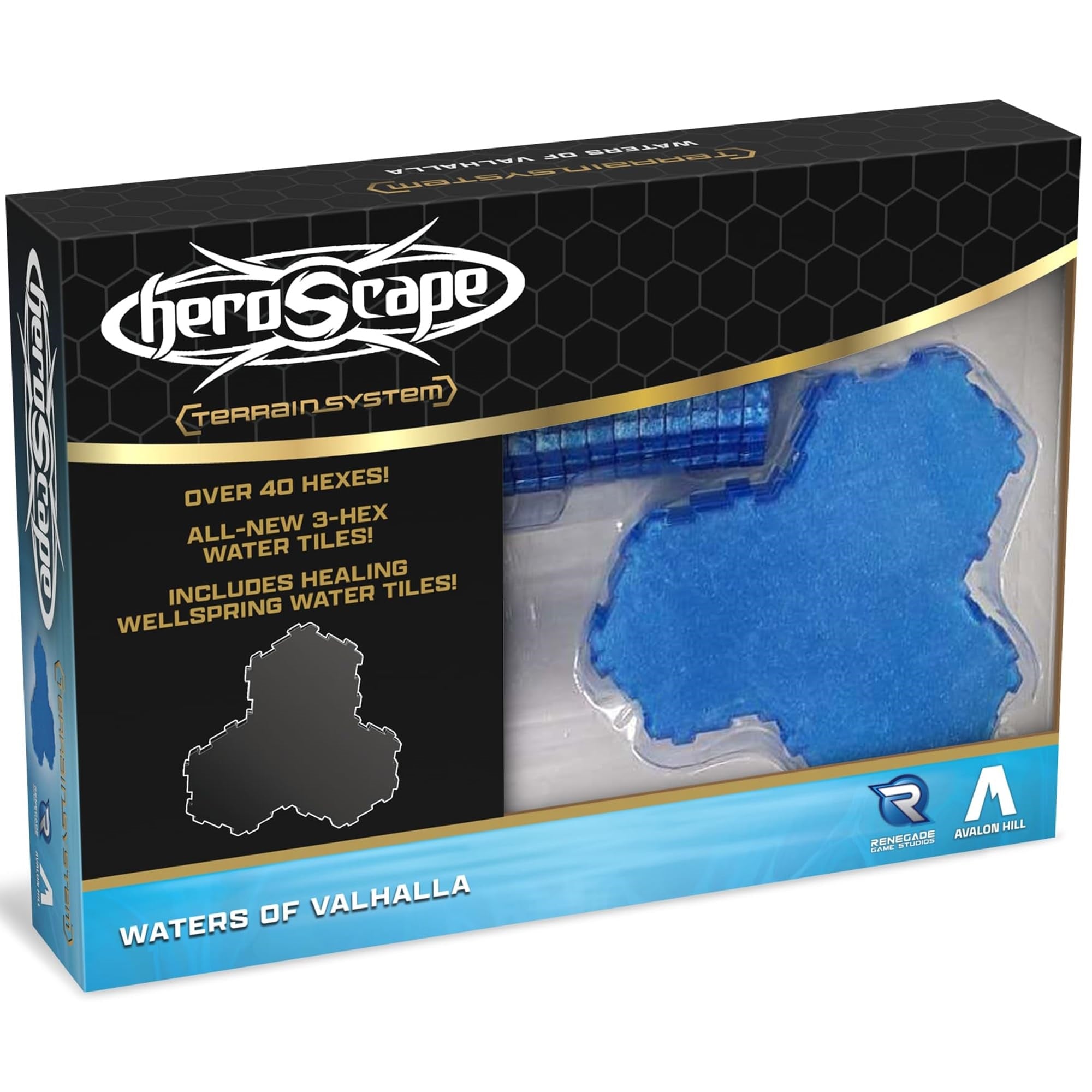 Renegade: Heroscape: Waters Of Valhalla Terrain Expansion - New Tiles, Build & Customize New Environments Over Which To Battle For Valhalla! Ages 14+