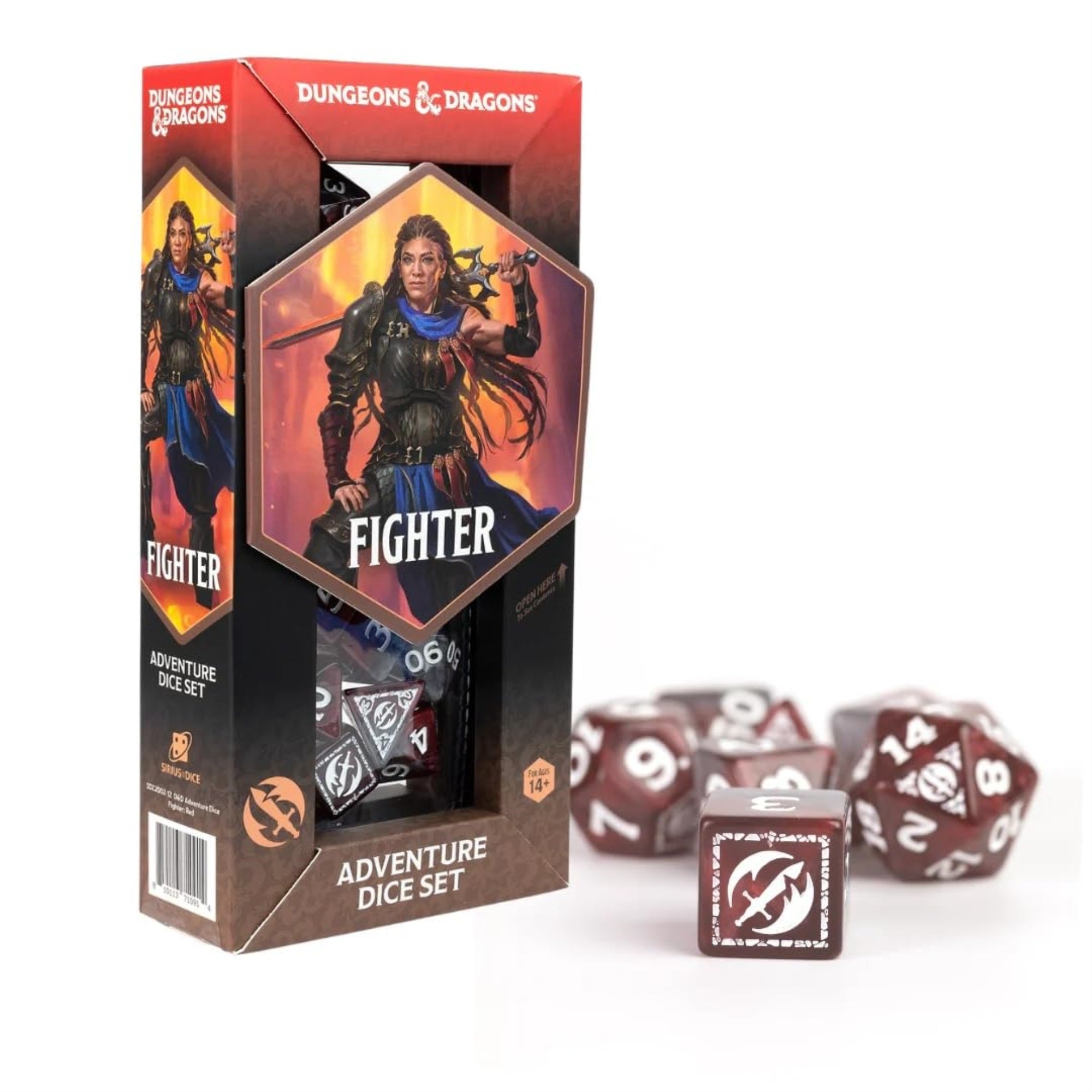 D&D Adventure Dice (Fighter Class: Red)