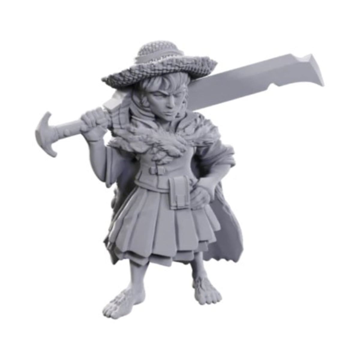 Wizkids Pathfinder Deep Cuts Female Halfling Magus Low-Level | Unpainted Miniatures | Wave 23