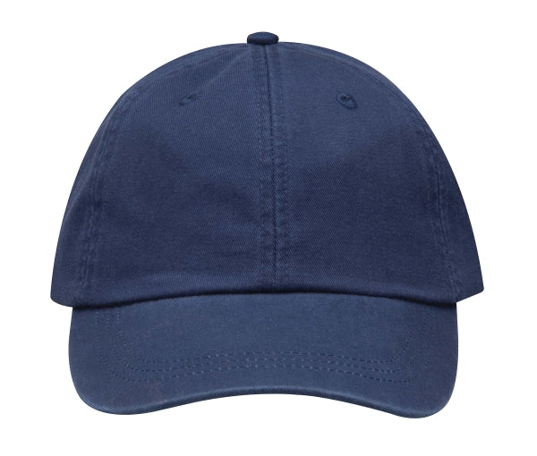 PN101 | PINNACLE- Cotton twill, six panel, low-profile, unstructured cap with enzyme wash, Adams cool-crown mesh lining and hook and loop back closure. - NAVY