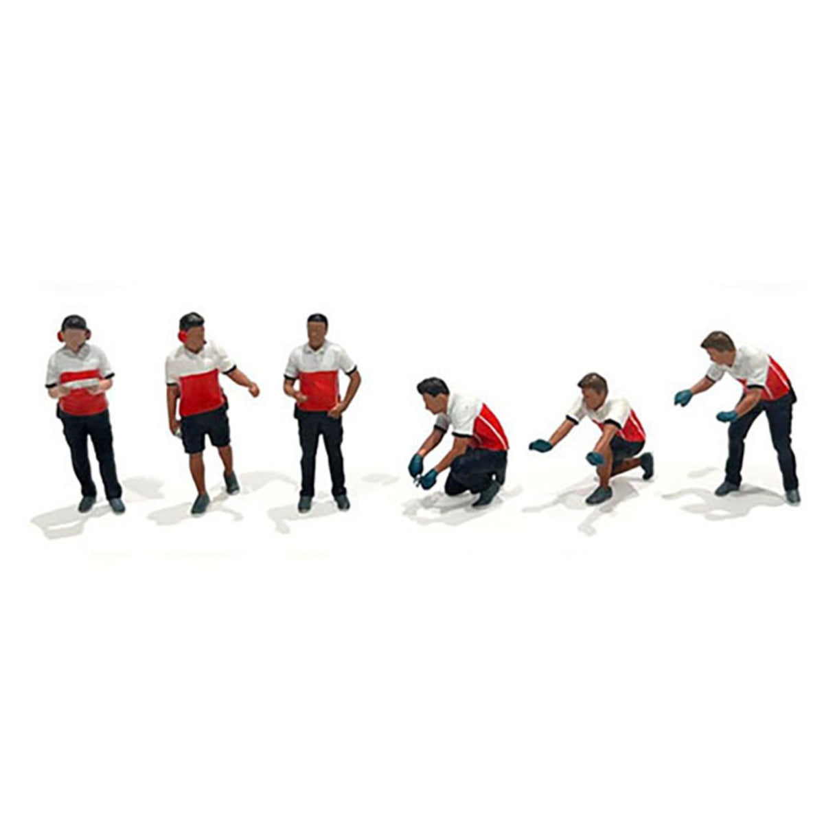 Race Crew' 6 Piece Diecast Figure Set (6 Figures) Limited Edition To 3600 Pieces Worldwide For 1/64 Scale Models By American Diorama