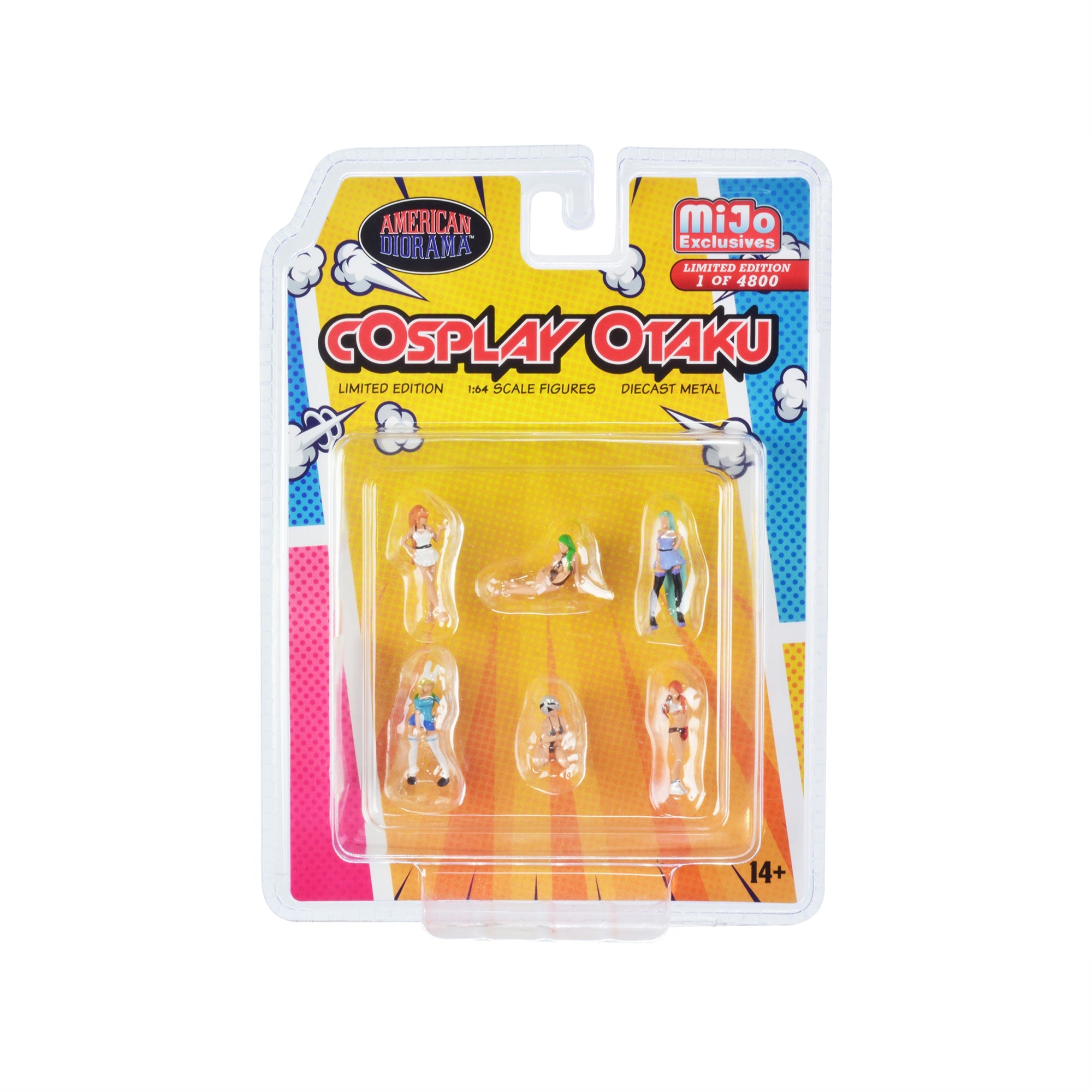 “Cosplay Otaku” 6 piece Diecast Figure Set Limited Edition to 4800 pieces Worldwide for 1/64 Scale Models by American Diorama