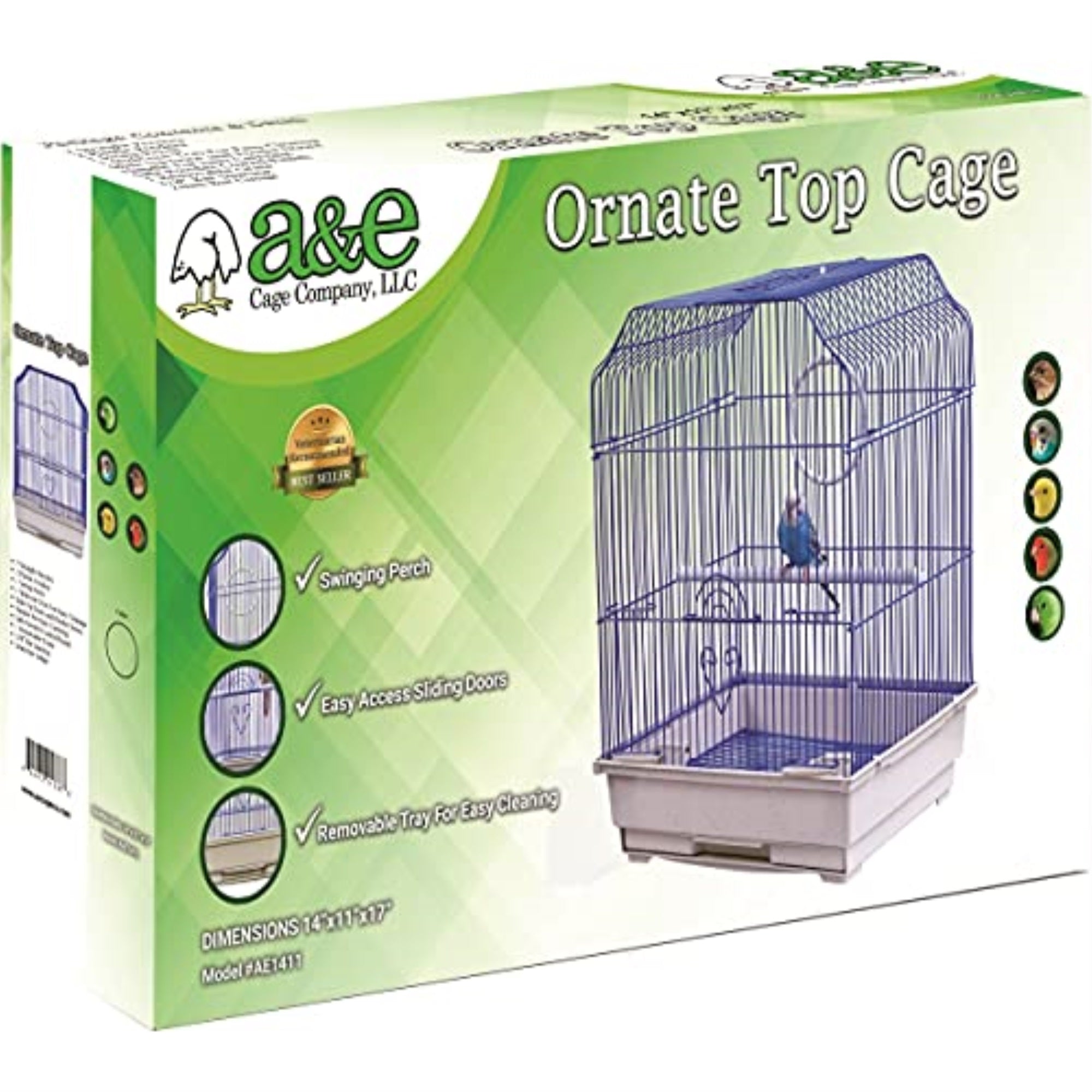 14'X11' Ornate Top Cage In Retail Box (Single Pack) White