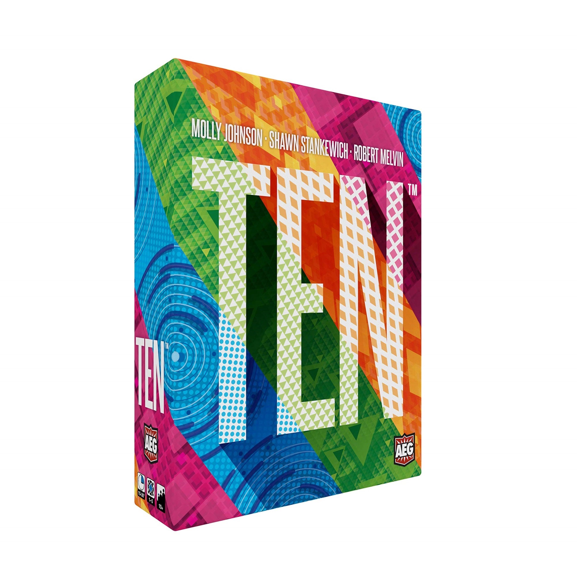 Alderac Entertainment Group (Aeg) Ten, Fast And Fun Card Game, Push Your Luck, Family, Casual, Ages 10+, 1-5 Players, 15-30 Min, Flatout Games, Alderac Entertainment Group (Aeg)