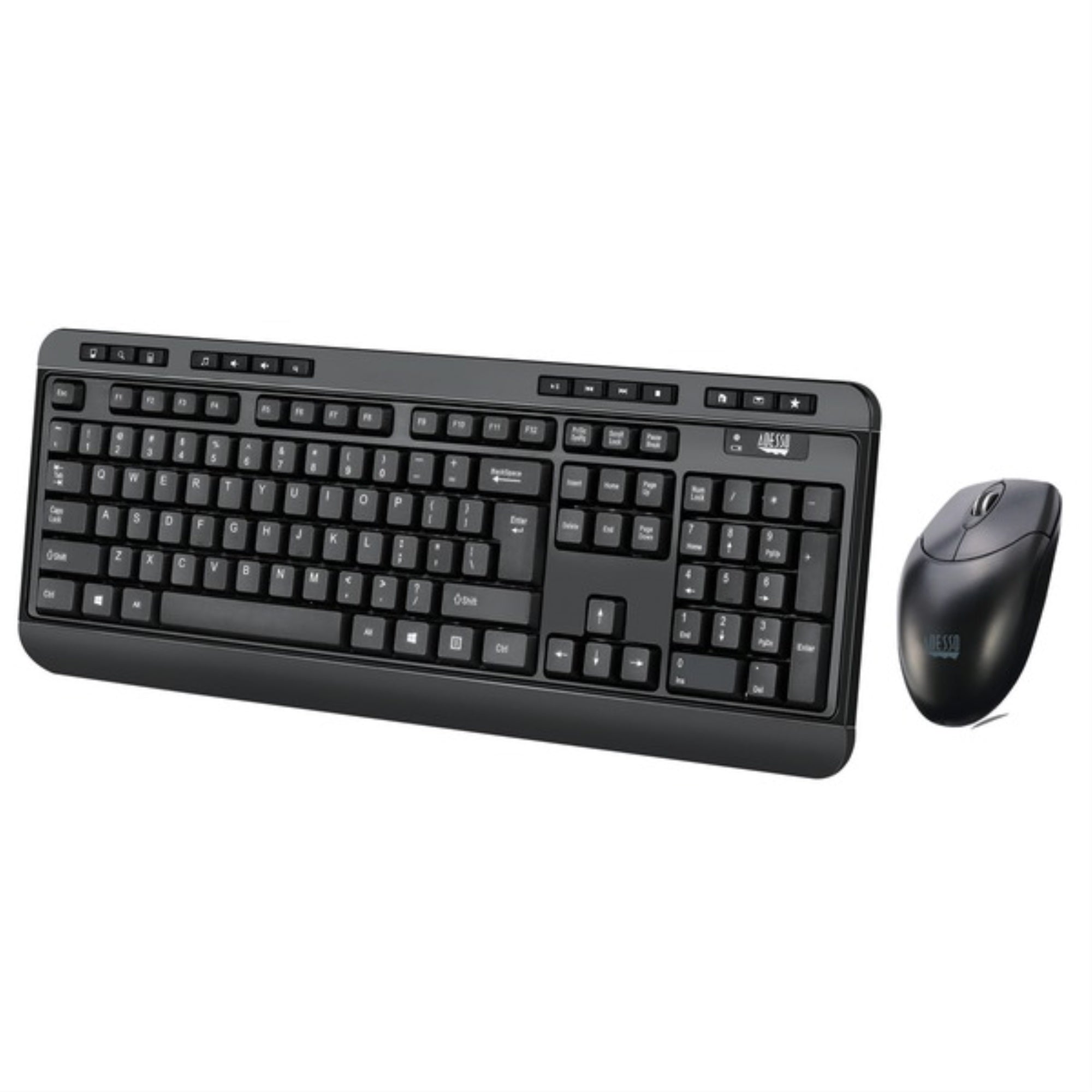 Adesso Wkb-1320Cb Easytouch Wkb-1320Cb Antimicrobial Wireless Desktop Keyboard And Mouse