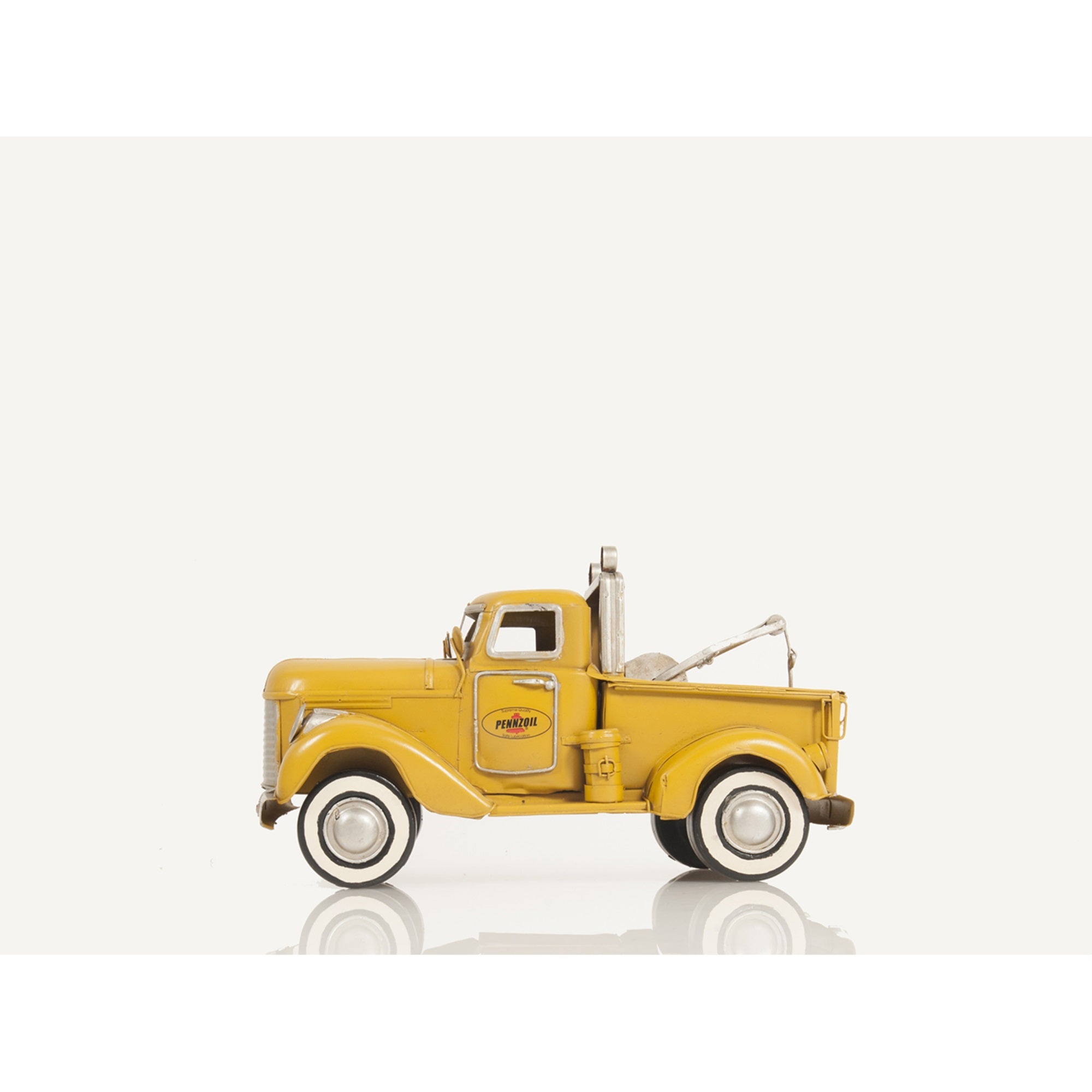1926 Pennzoil Tow Truck Yellow Metal Handmade