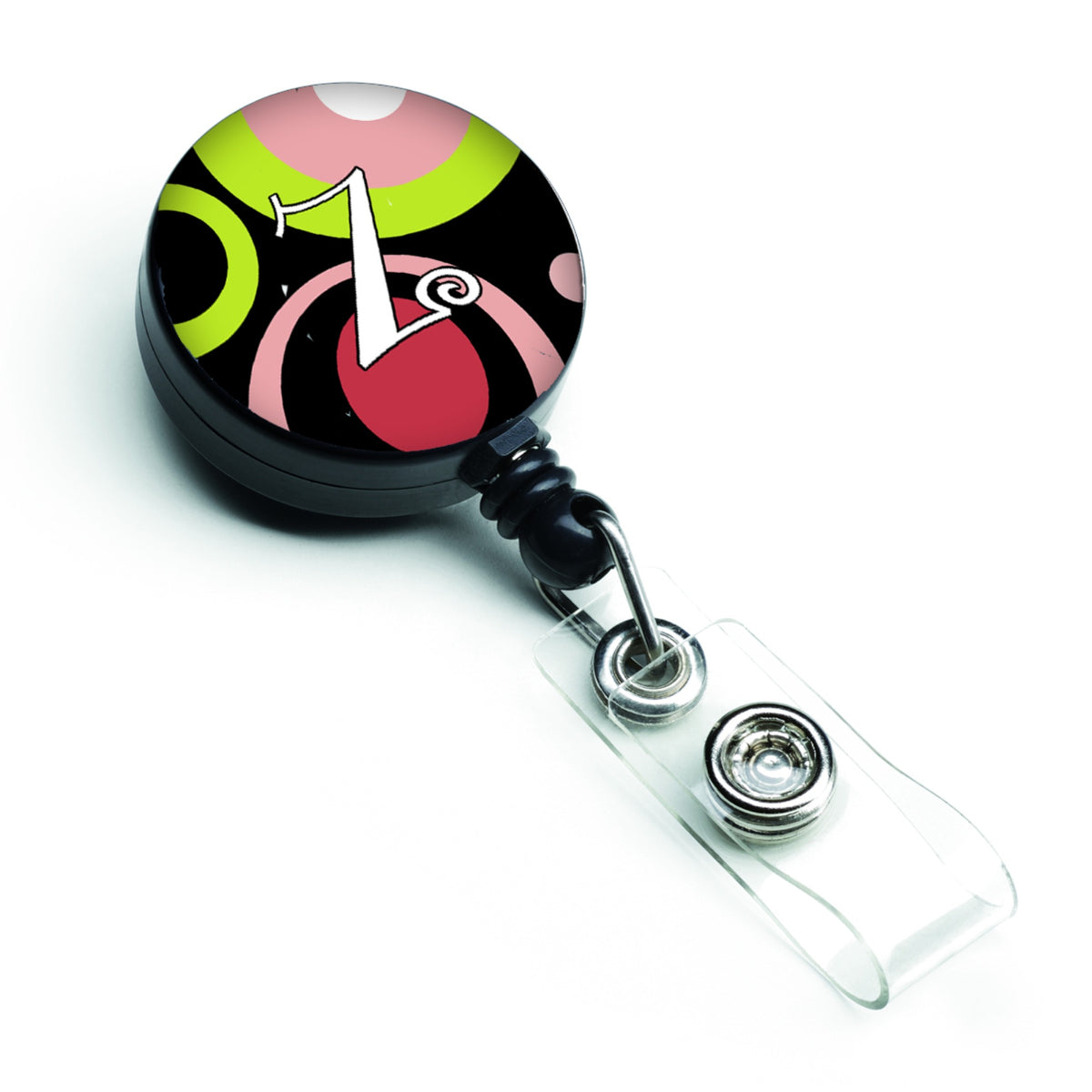 Caroline'S Treasures Letter Z Monogram, Retro In Black Retractable Badge Reel, Multicolor (Am1002-Zbr)