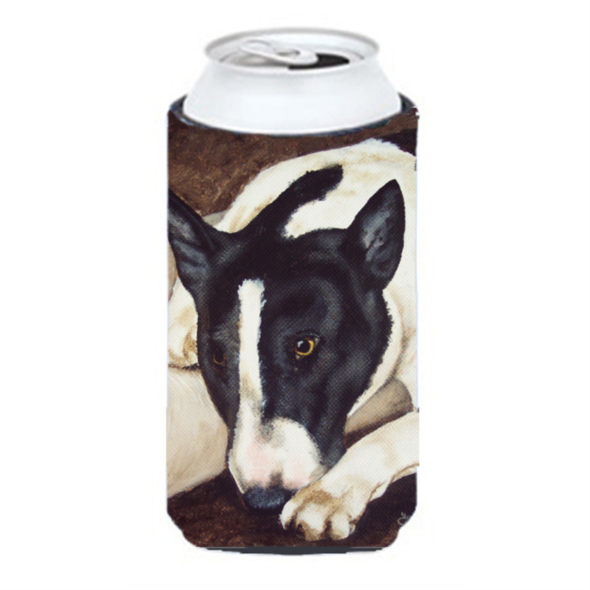 Caroline'S Treasures Bull Terrier By Tanya And Craig Amber Son Tall Boy Koozie Hugger, Multicolor