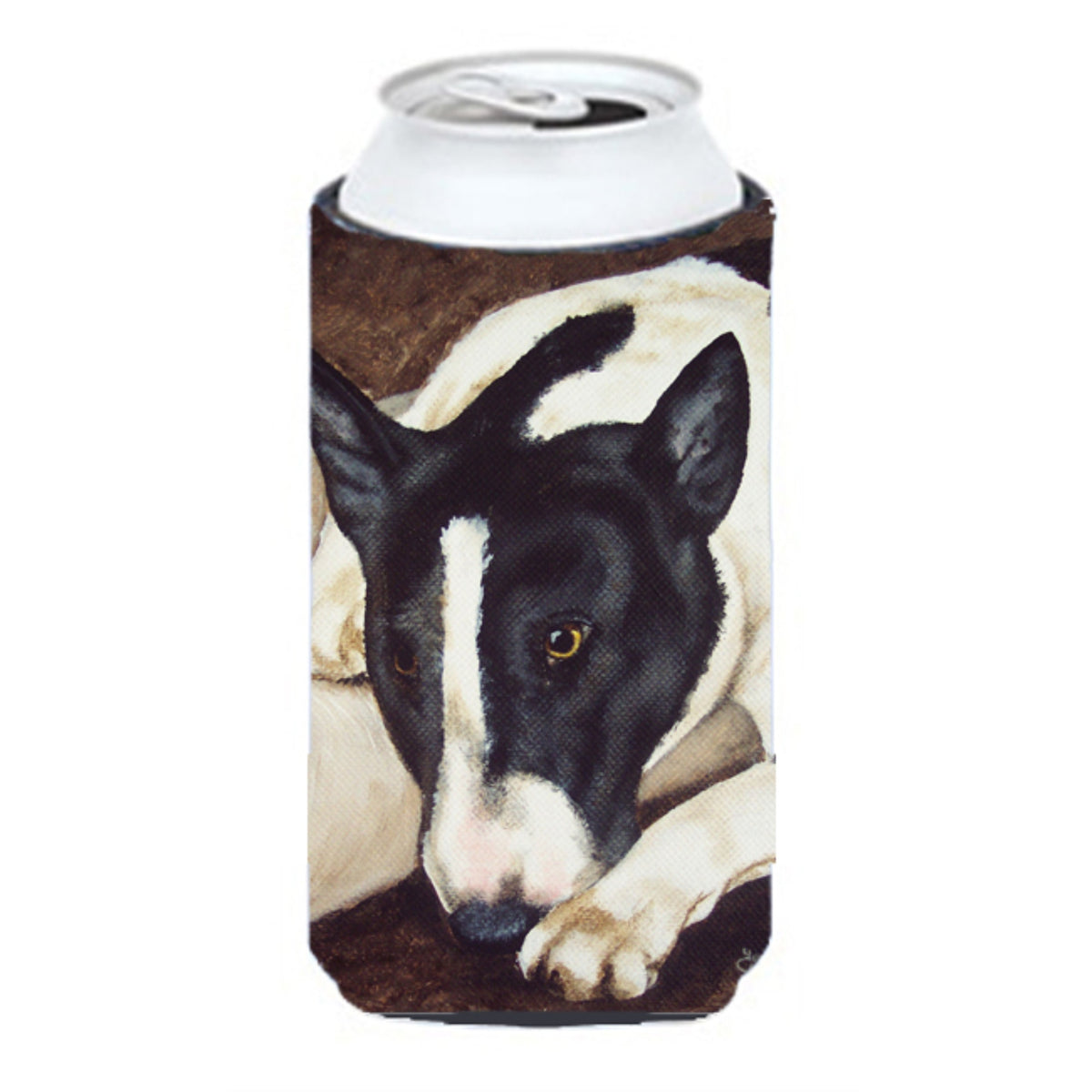 Caroline'S Treasures Bull Terrier By Tanya And Craig Amber Son Tall Boy Koozie Hugger, Multicolor