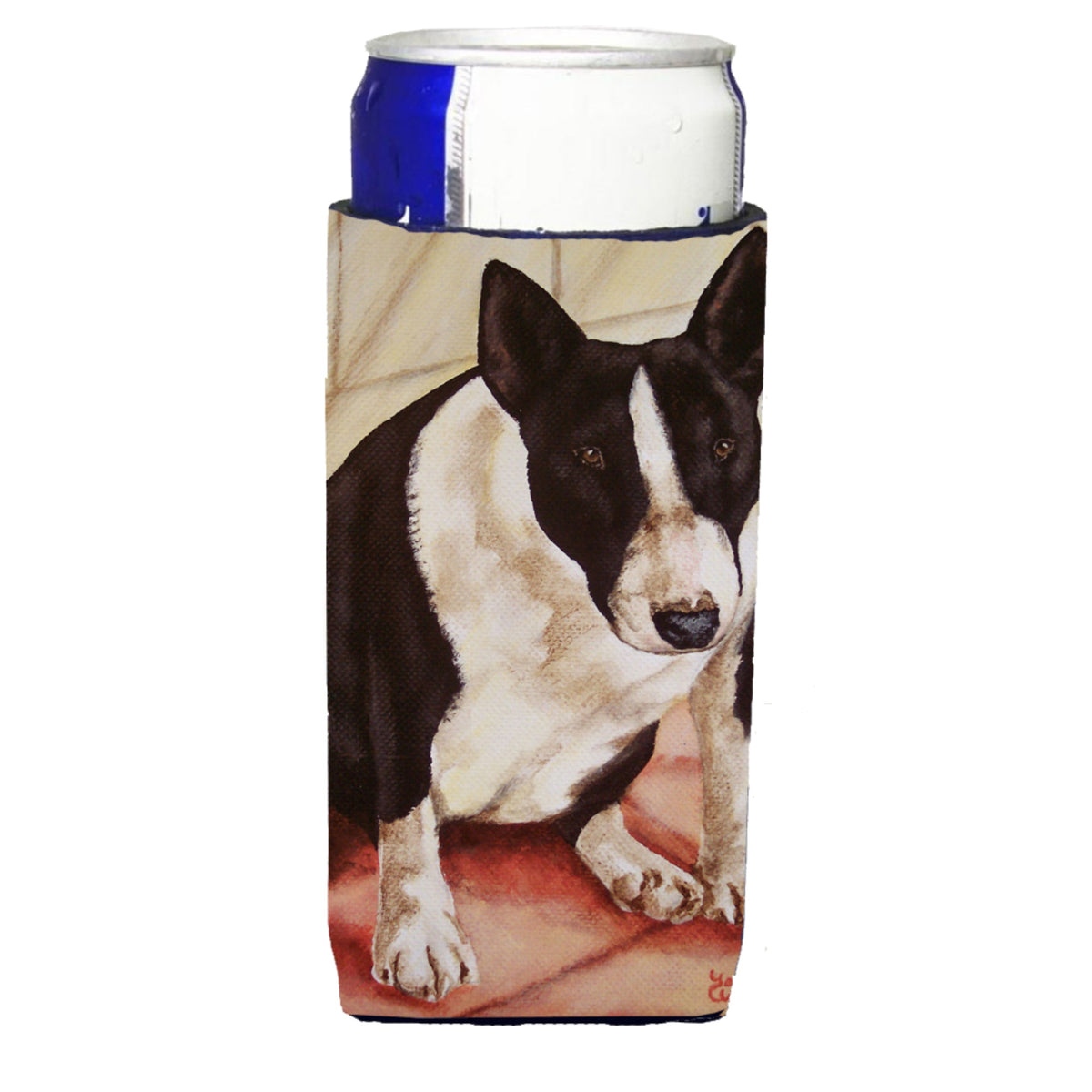 Caroline'S Treasures Bull Terrier English Bully Michelob Ultra Koozies For Slim Cans, Multicolor