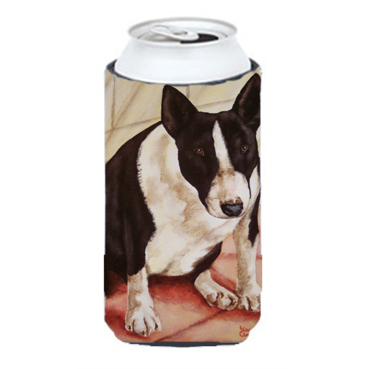 Caroline'S Treasures Bull Terrier English Bully Tall Boy Koozie Hugger, Multicolor