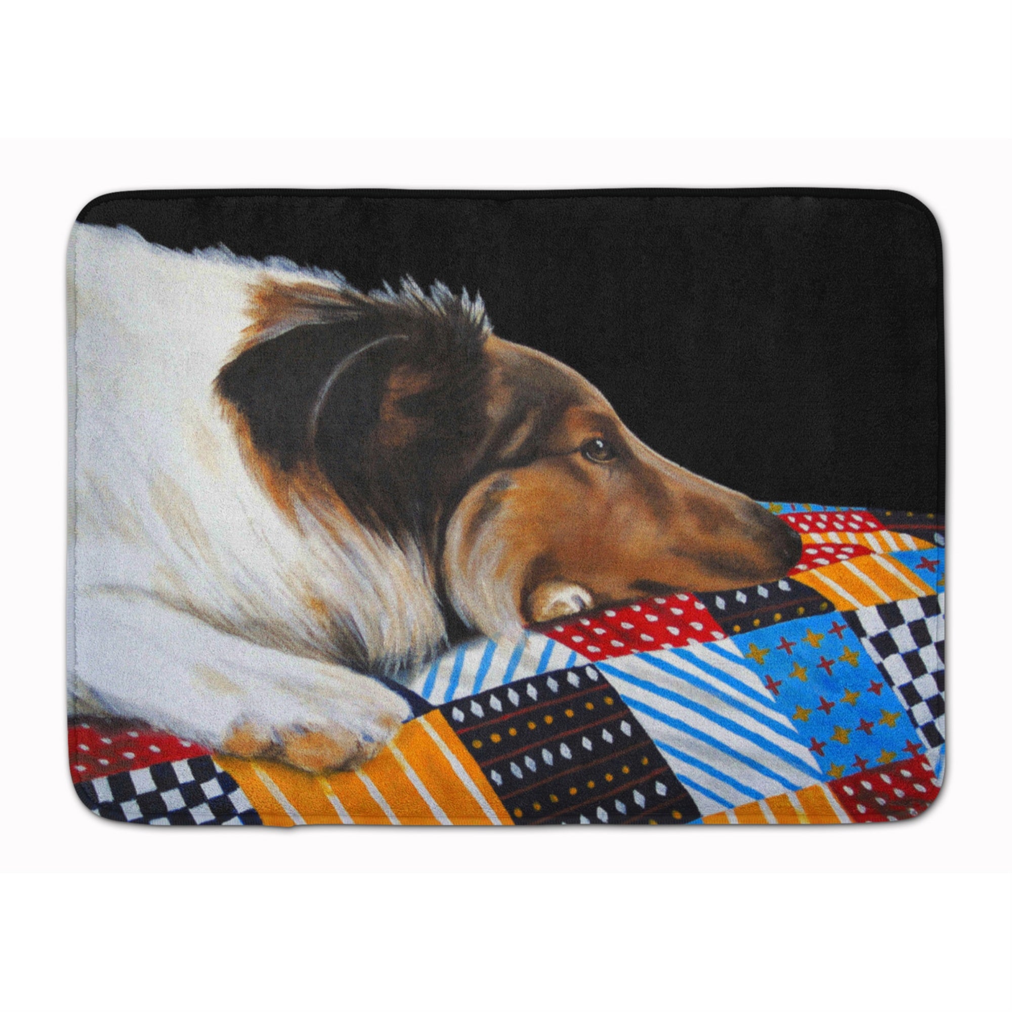 Caroline'S Treasures Day Dreamer Collie Floor Mat, 19 X 27, Multicolor