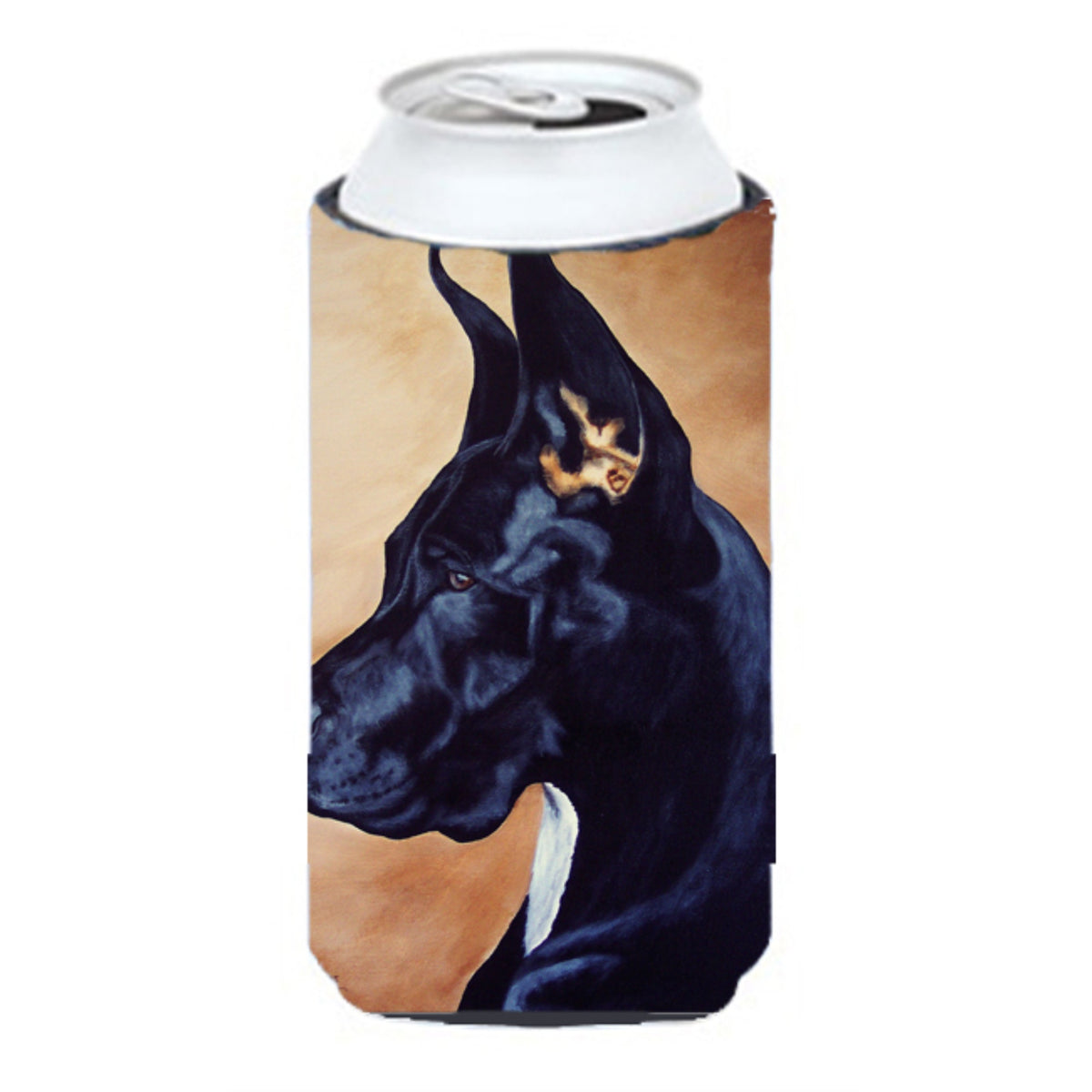 Caroline'S Treasures Black Great Dane Tall Boy Koozie Hugger, Multicolor