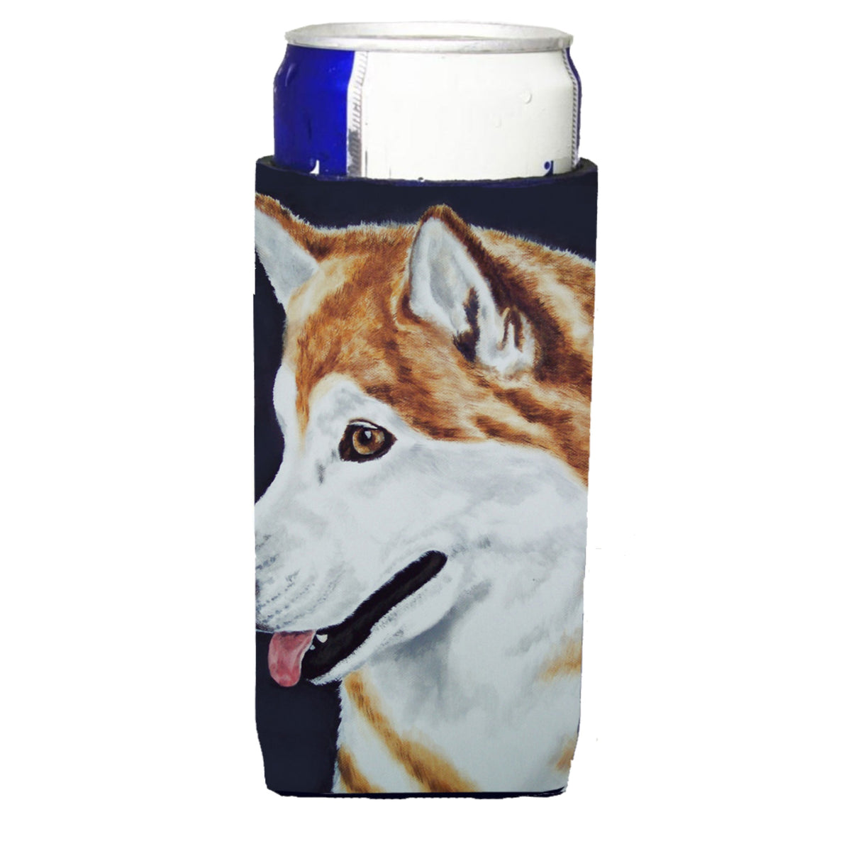 Caroline'S Treasures Siberian Husky Michelob Ultra Koozies For Slim Cans, Multicolor