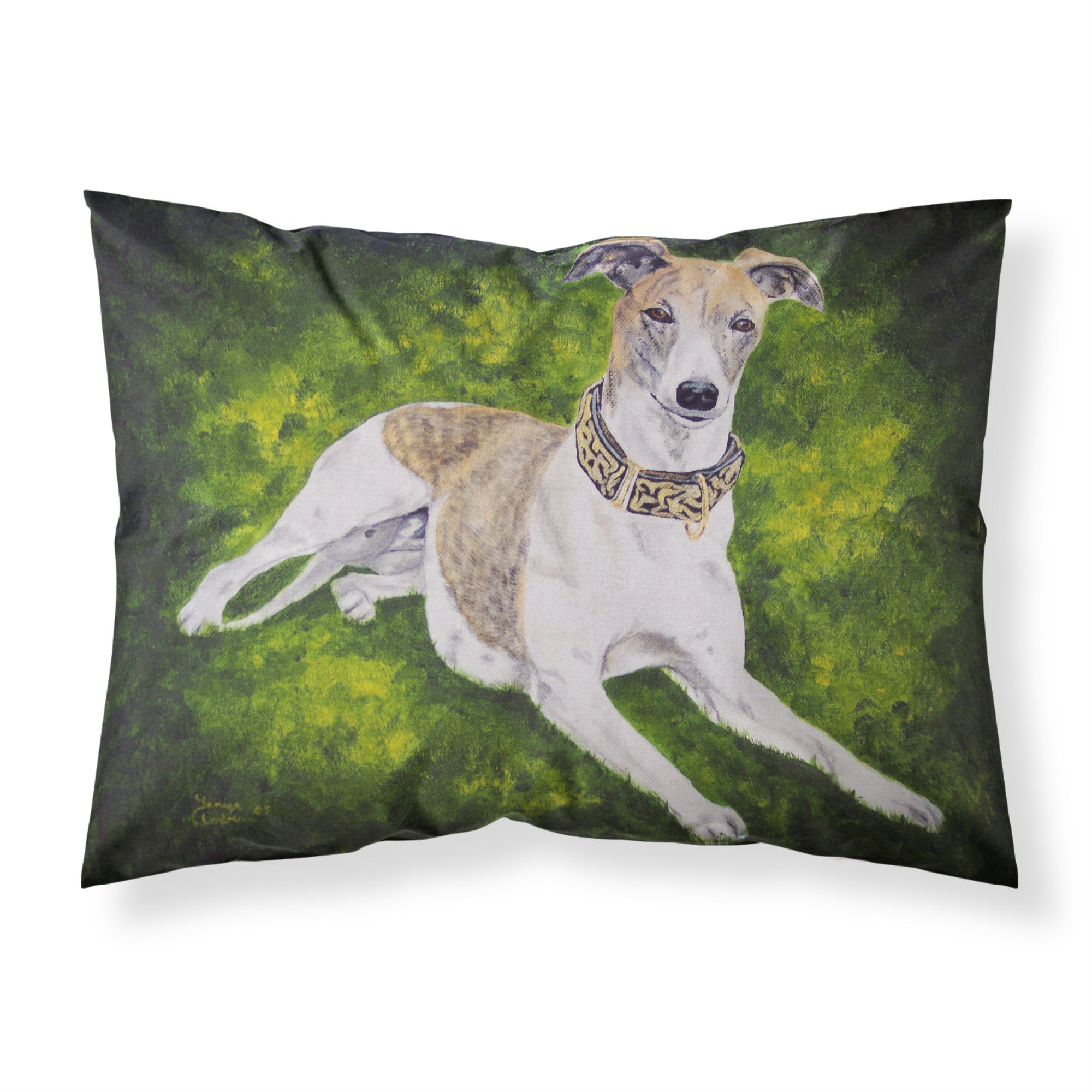Caroline'S Treasures Isabella Greyhound Fabric Standard Pillowcase Amb1045Pillowcase, Multicolor
