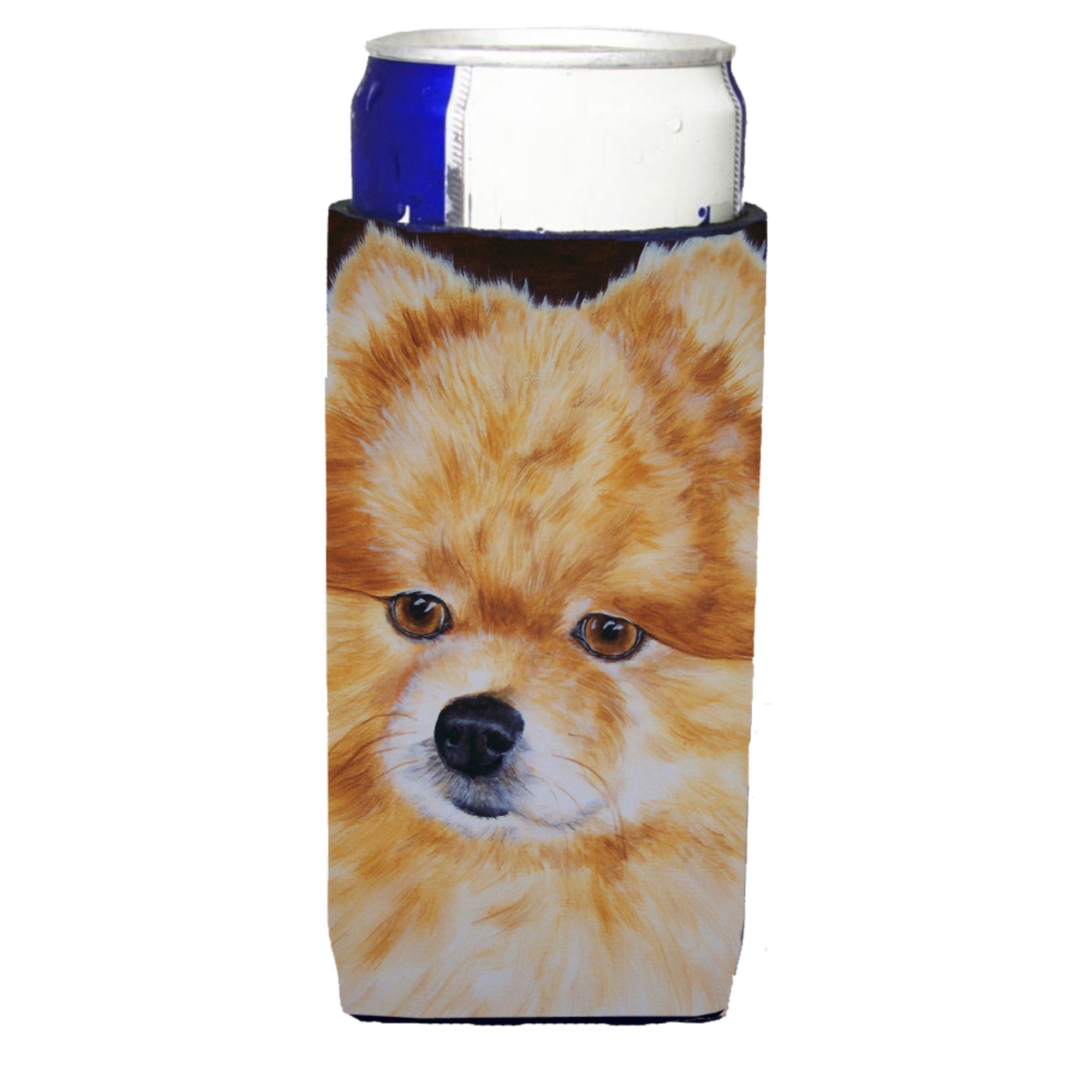 Caroline'S Treasures Pomeranian Michelob Ultra Koozies For Slim Cans, Multicolor