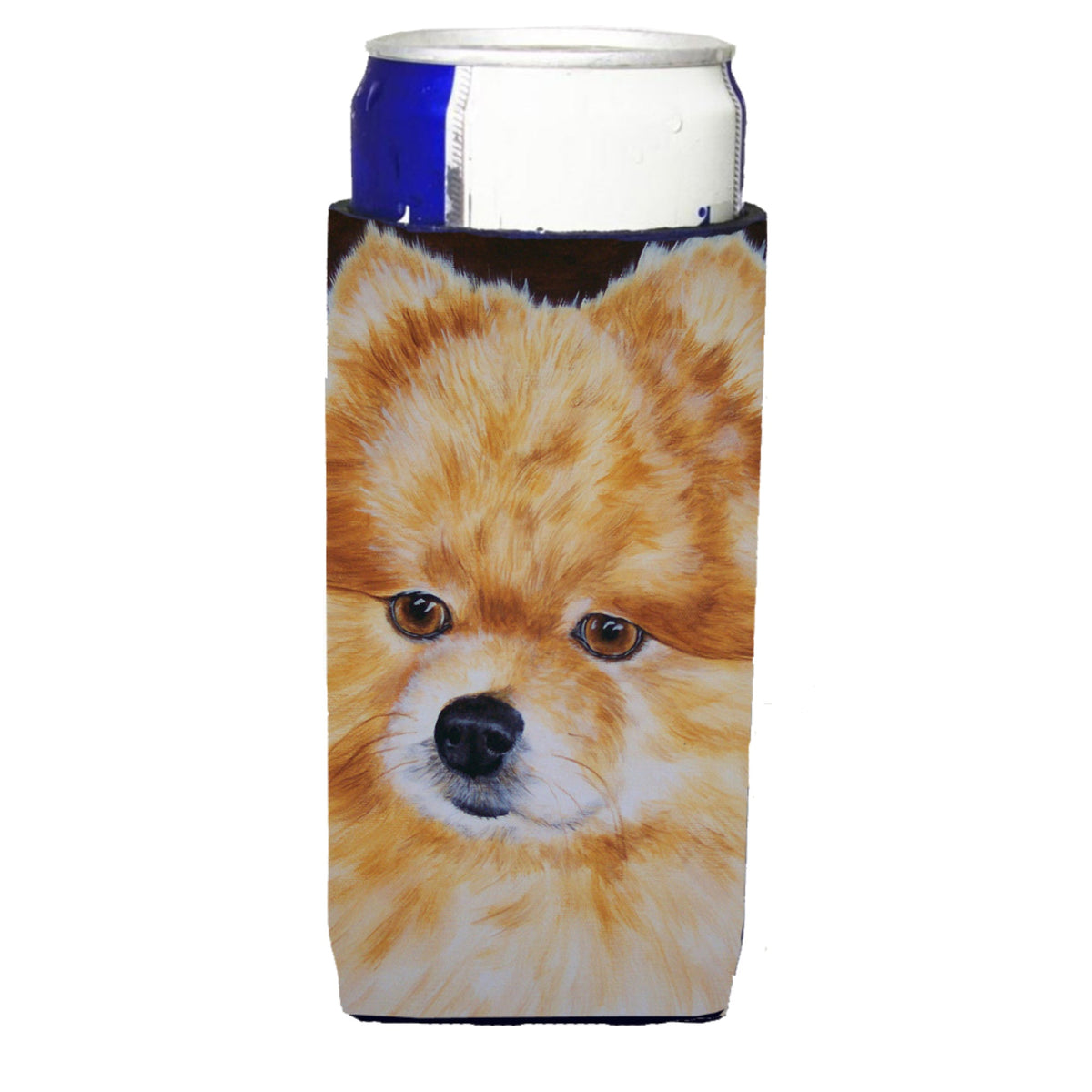 Caroline'S Treasures Pomeranian Michelob Ultra Koozies For Slim Cans, Multicolor