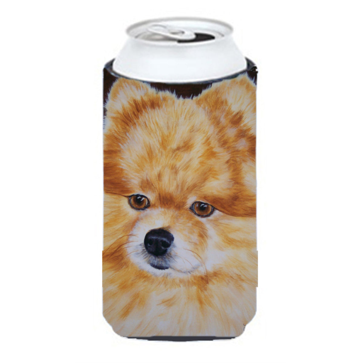 Caroline'S Treasures Pomeranian Tall Boy Koozie Hugger, Multicolor
