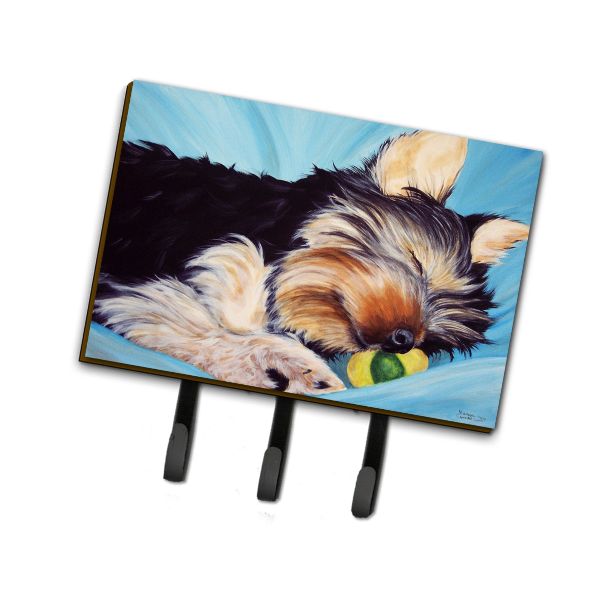 Caroline'S Treasures Amb1075Th68 Naptime Yorkie Yorkshire Terrier Leash Or Key Holder, Large, Multicolor