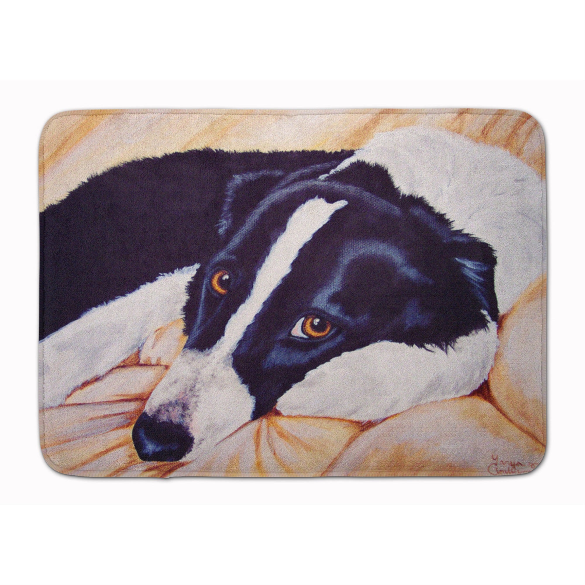 Caroline'S Treasures Naptime Border Collie Floor Mat, 19 X 27, Multicolor