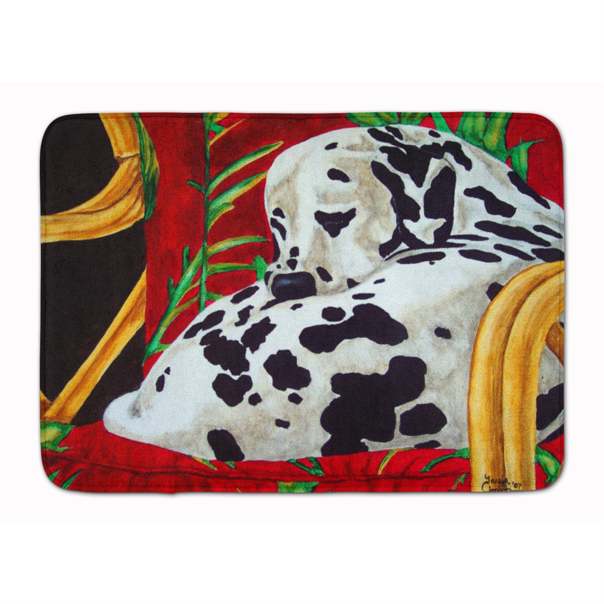 Caroline'S Treasures Sunday Nap Dalmatian Floor Mat, 19 X 27, Multicolor