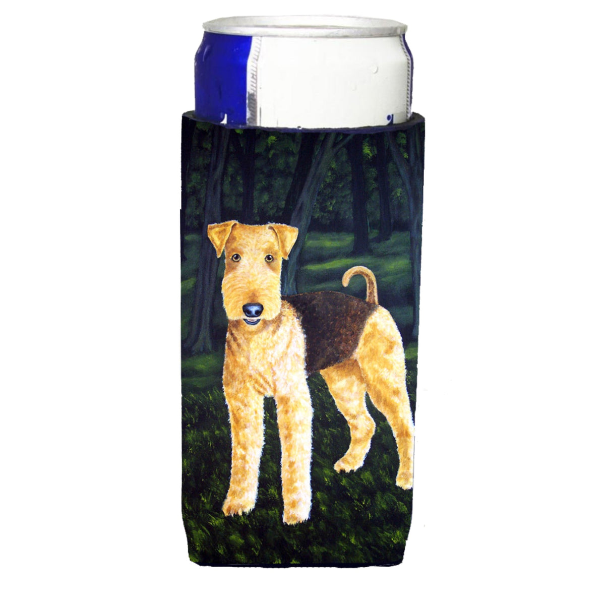 Caroline'S Treasures Delta Airedale Terrier Michelob Ultra Koozies For Slim Cans, Multicolor