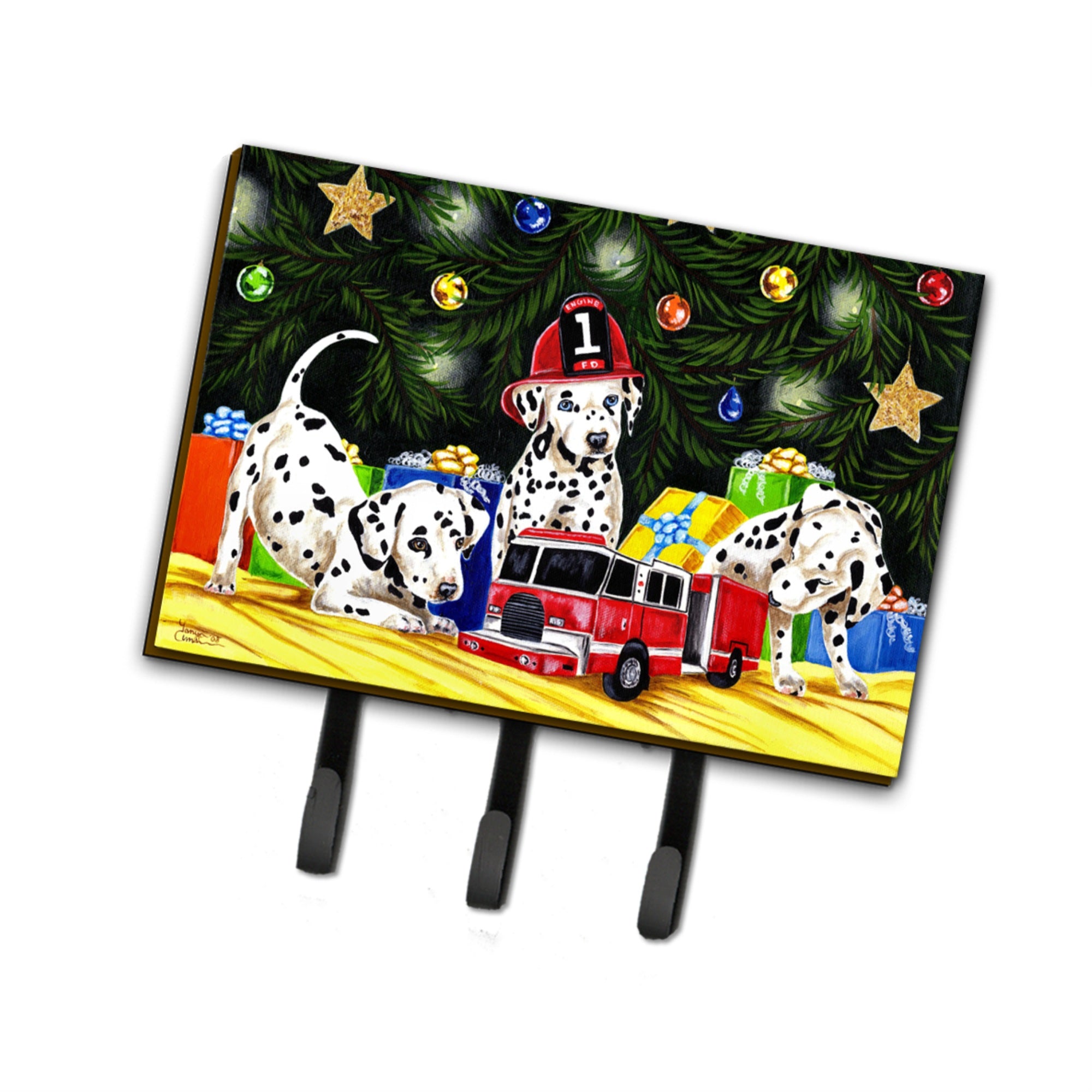 Caroline'S Treasures Amb1316Th68 Christmas Favorite Gift Dalmatian Leash Or Key Holder, Large, Multicolor