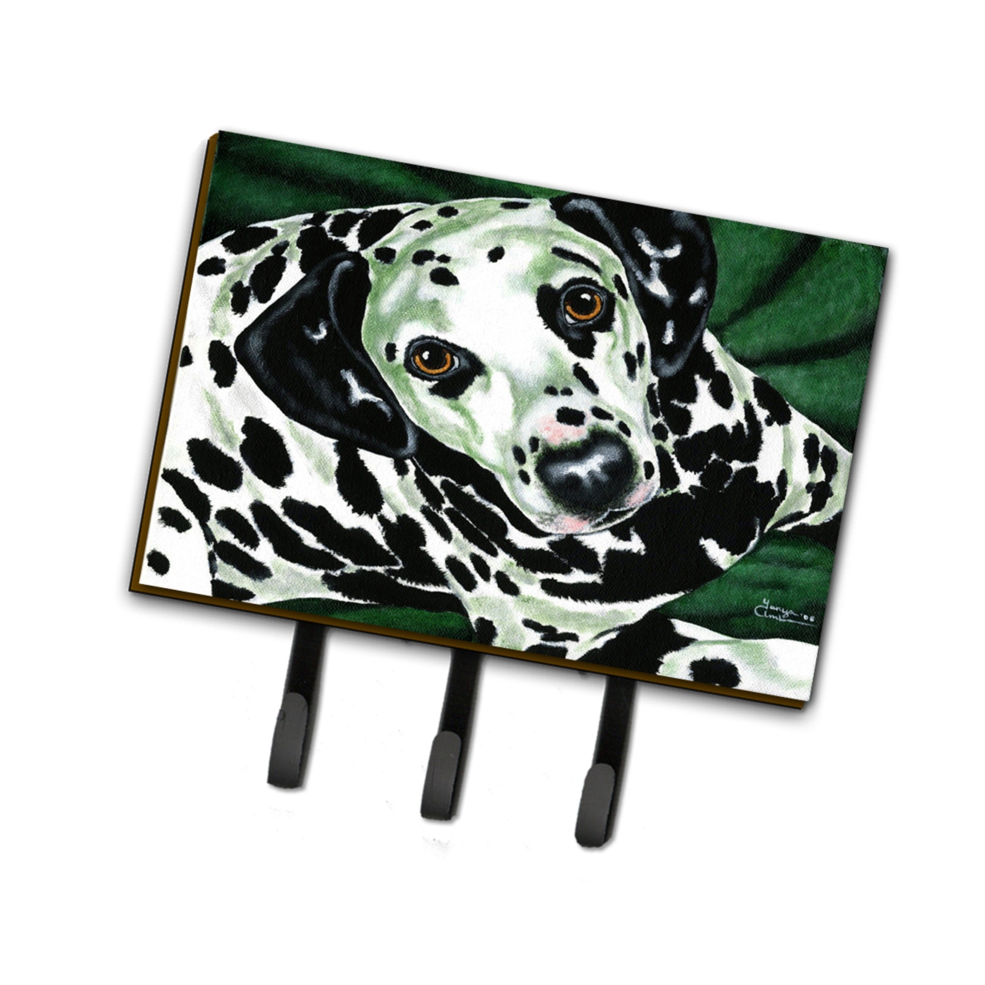 Caroline'S Treasures Amb1359Th68 Emerald Beauty Dalmatian Leash Or Key Holder, Large, Multicolor