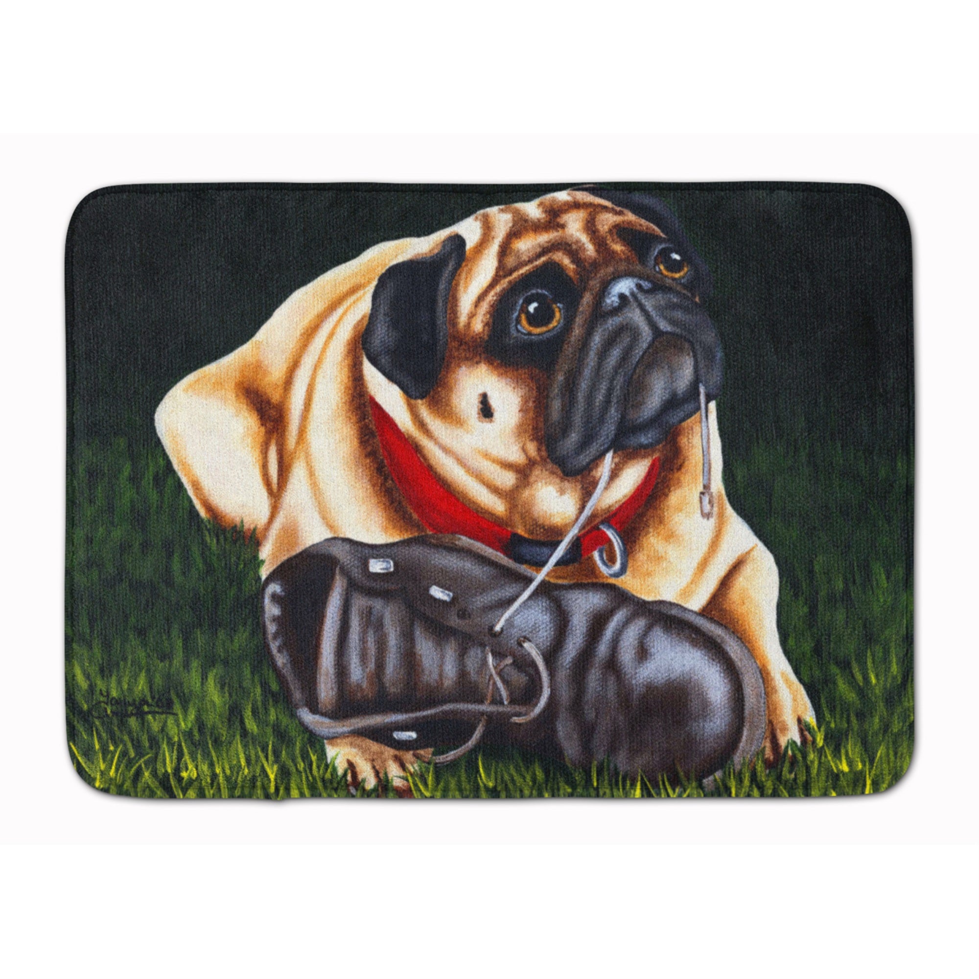 Caroline'S Treasures Cluster Buster The Pug Floor Mat, 19 X 27, Multicolor