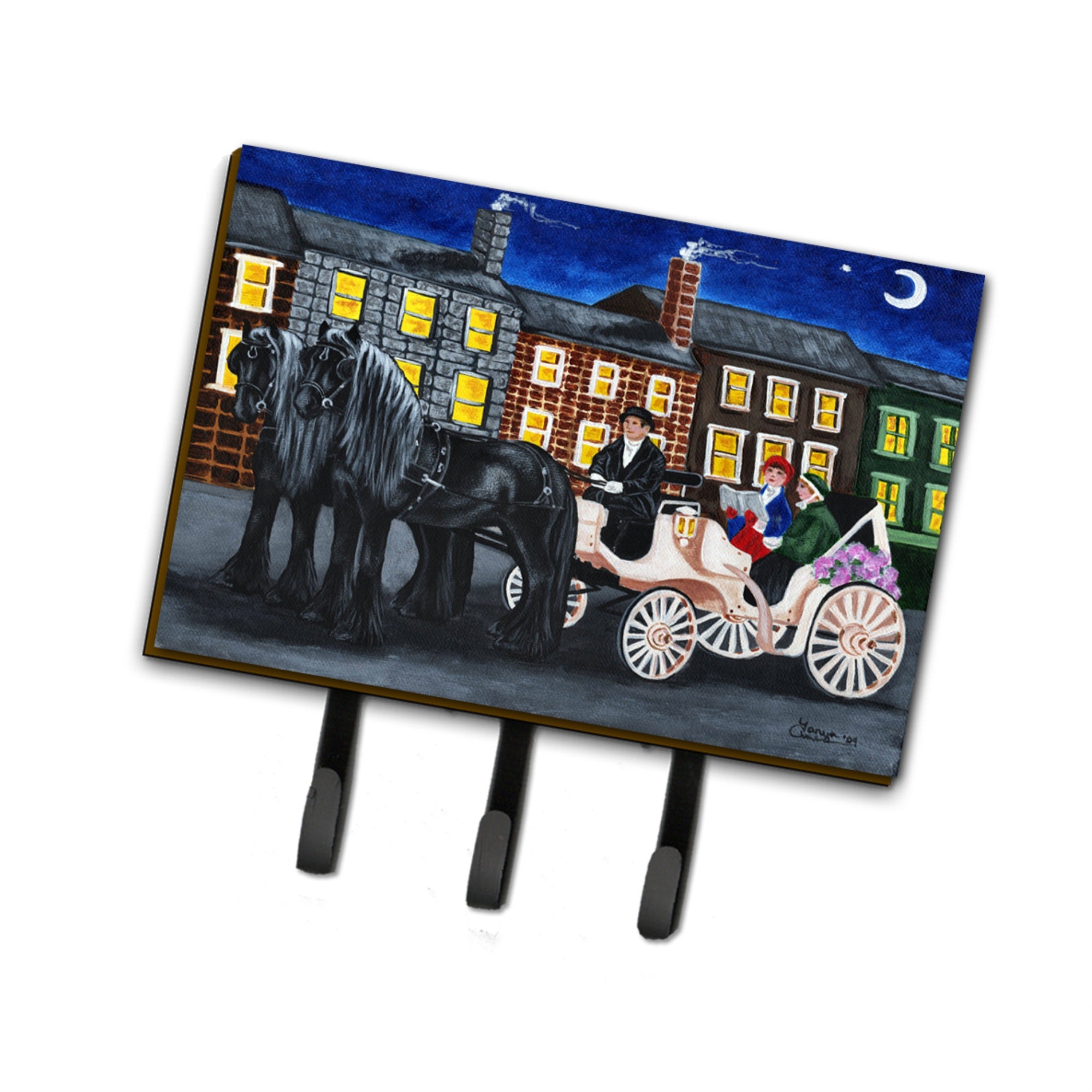 Caroline'S Treasures Amb1409Th68 City Carriage Ride Horse Leash Or Key Holder, Large, Multicolor