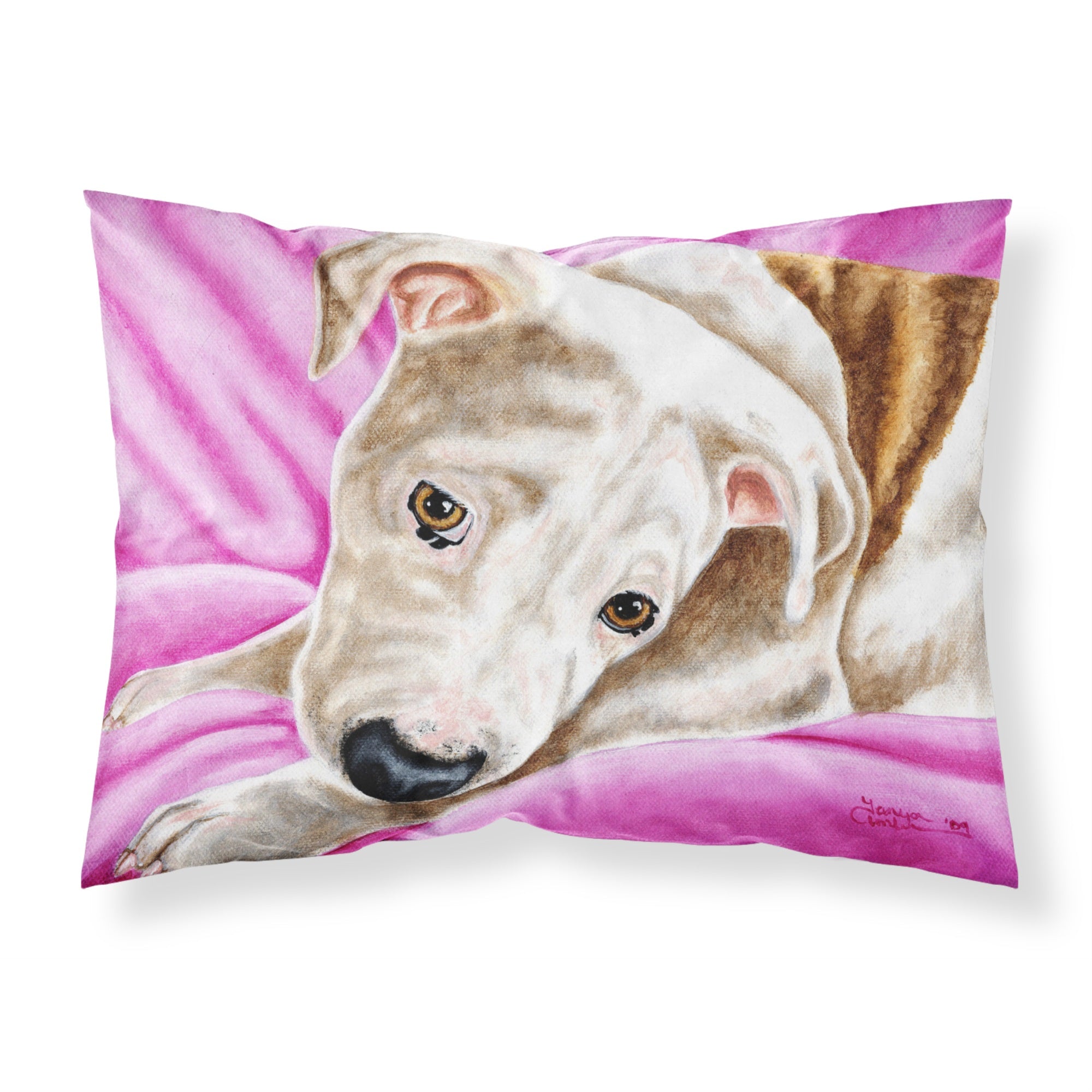 Caroline'S Treasures Dream Girl Pit Bull Fabric Standard Pillowcase Amb1413Pillowcase, Multicolor