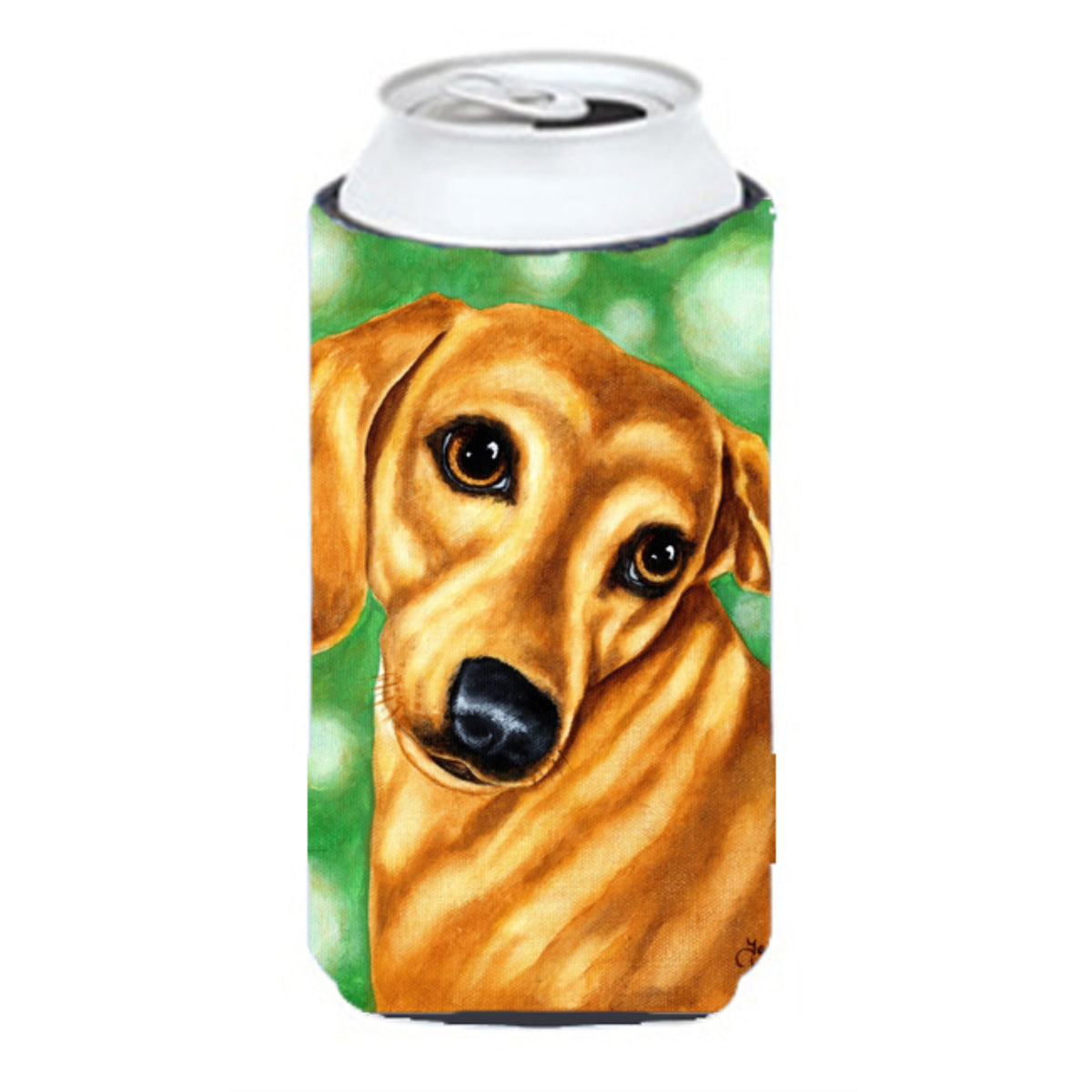 Caroline'S Treasures The Eyes Have It Dachshund Tall Boy Koozie Hugger, Multicolor