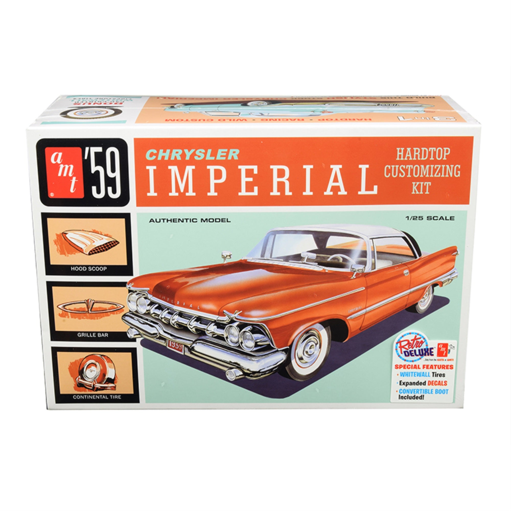 Skill 2 Model Kit 1959 Chrysler Imperial 3 In 1 Kit 1/25 Scale Model By Amt