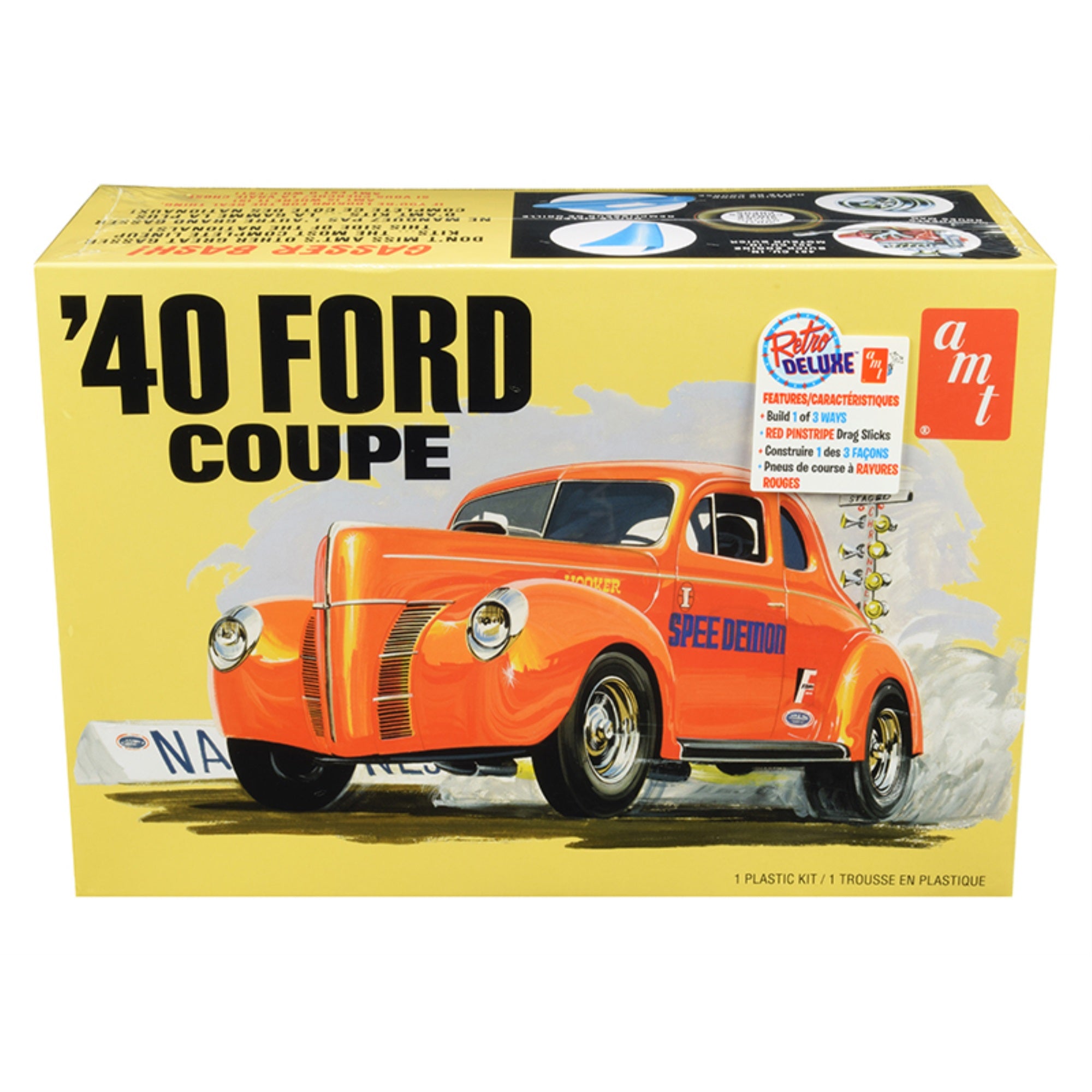 Skill 2 Model Kit 1940 Ford Coupe 3 In 1 Kit 1/25 Scale Model By Amt