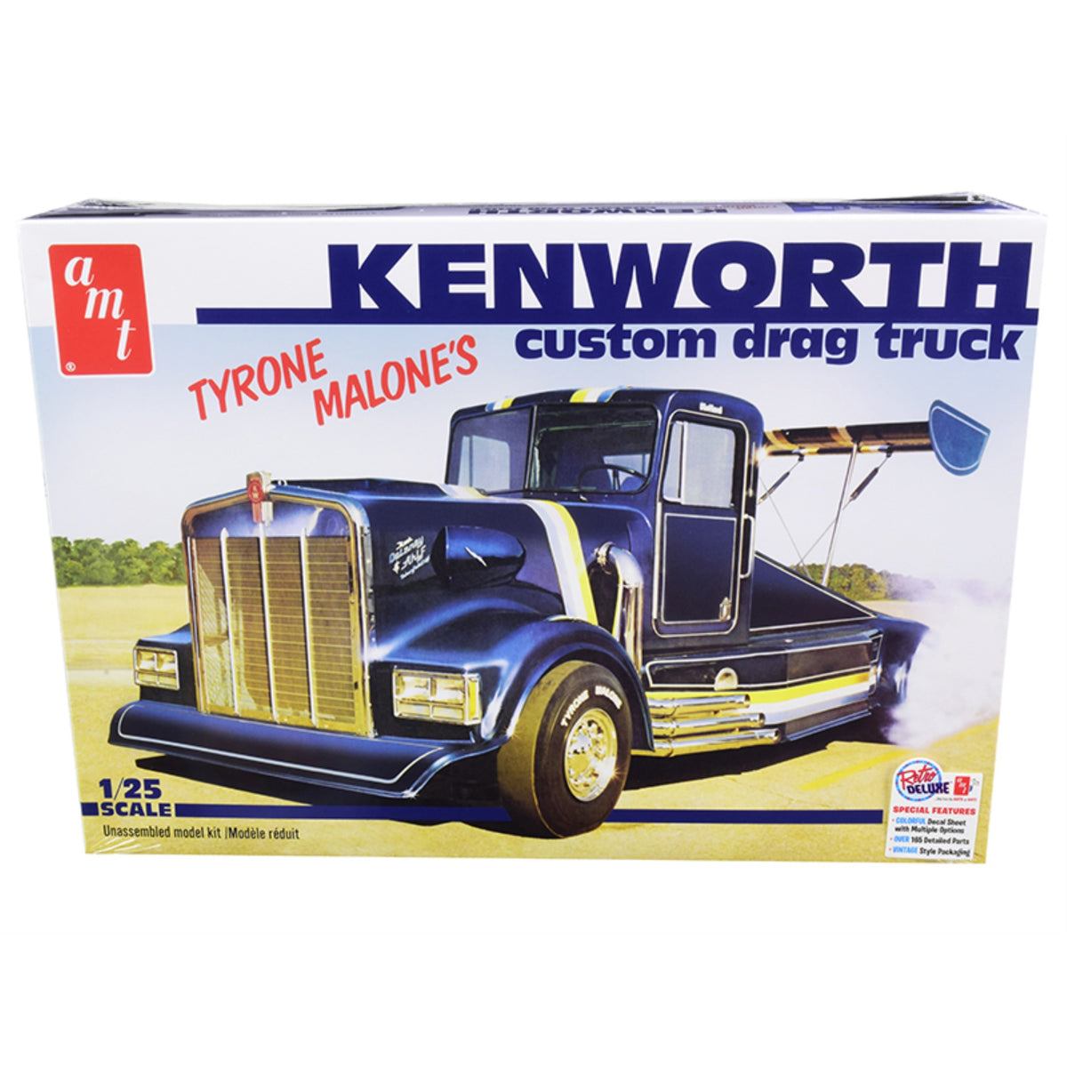 Skill 3 Model Kit Tyrone Malone'S Kenworth Custom Drag Truck 1/25 Scale Model By Amt