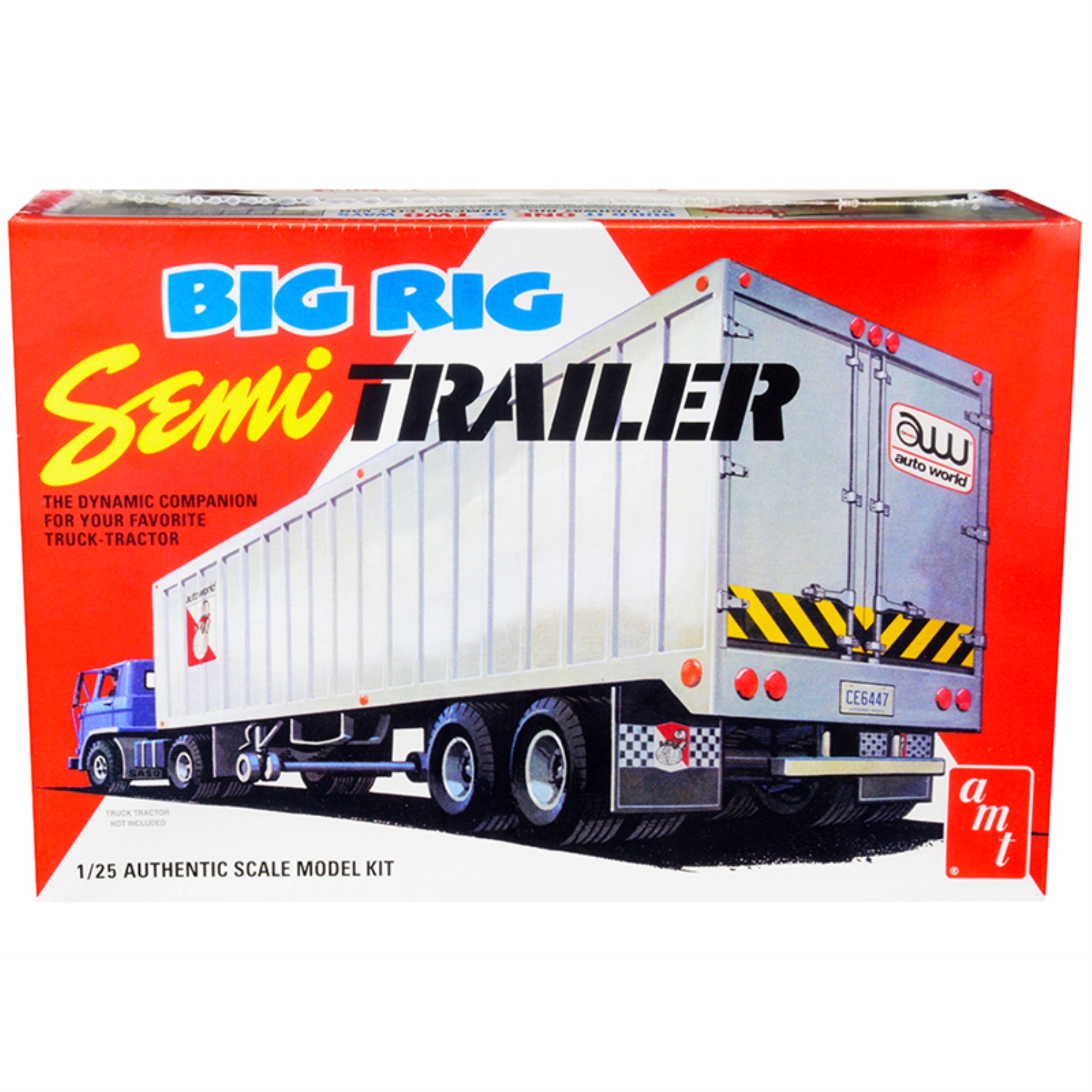Skill 3 Model Kit Big Rig Semi Trailer With 2 Pallets 2-In-1 Kit 1/25 Scale Model By Amt