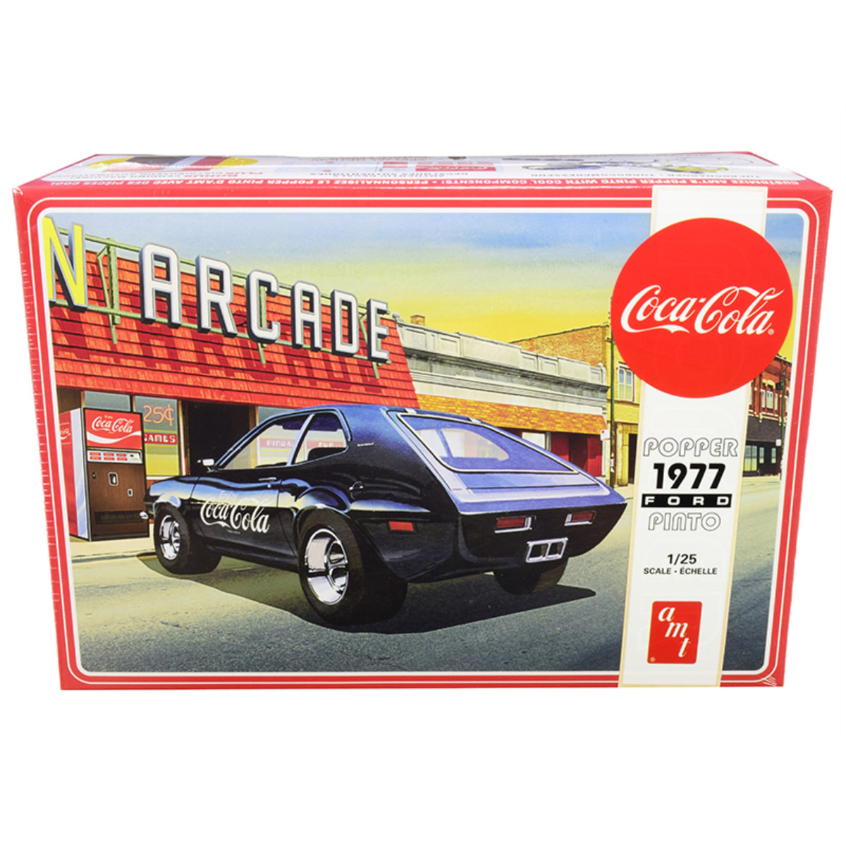 Skill 3 Model Kit 1977 Ford Pinto 'Popper' With Vending Machine 'Coca-Cola' 2 In 1 Kit 1/25 Scale Model By Amt