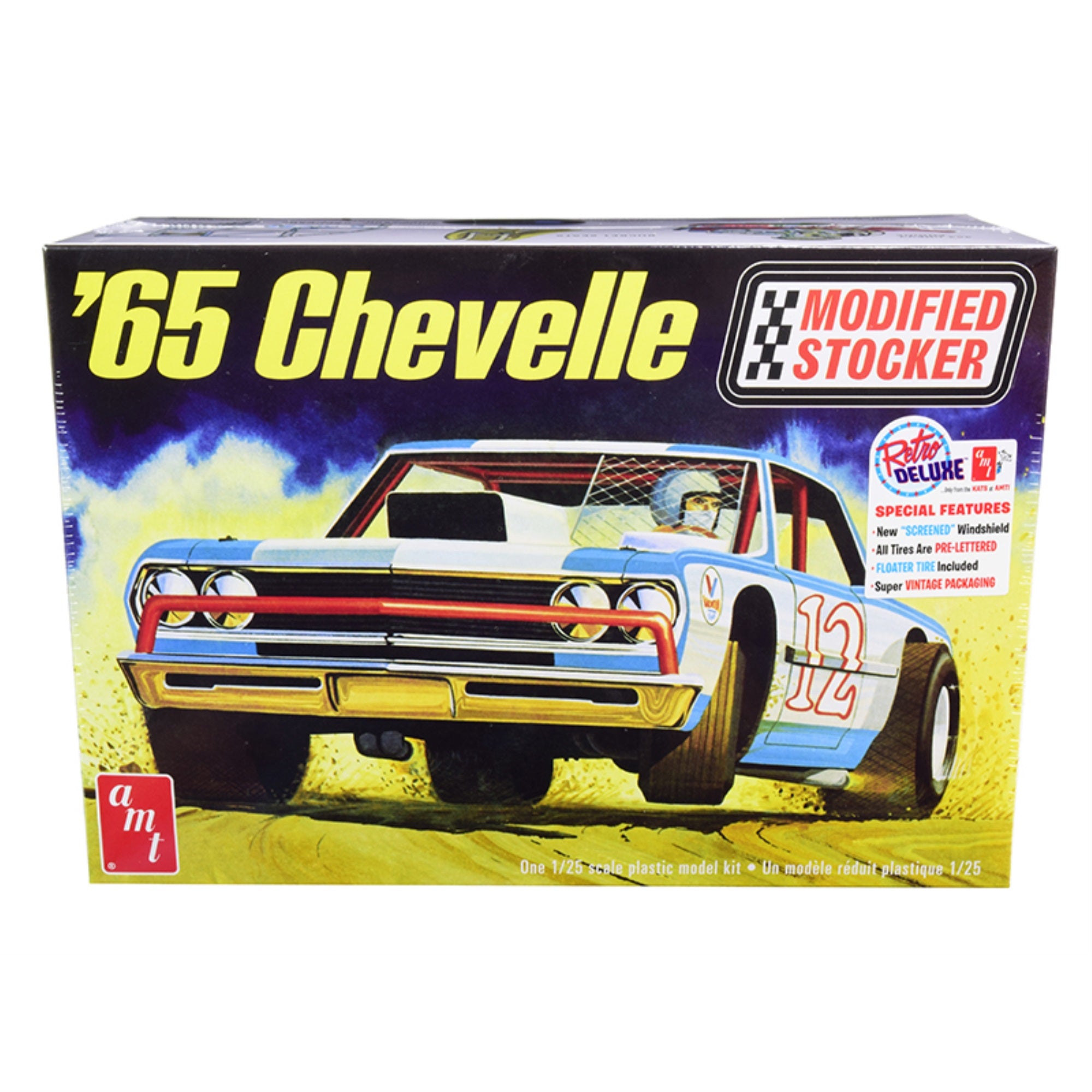 Skill 2 Model Kit 1965 Chevrolet Chevelle Modified Stocker 1/25 Scale Model By Amt