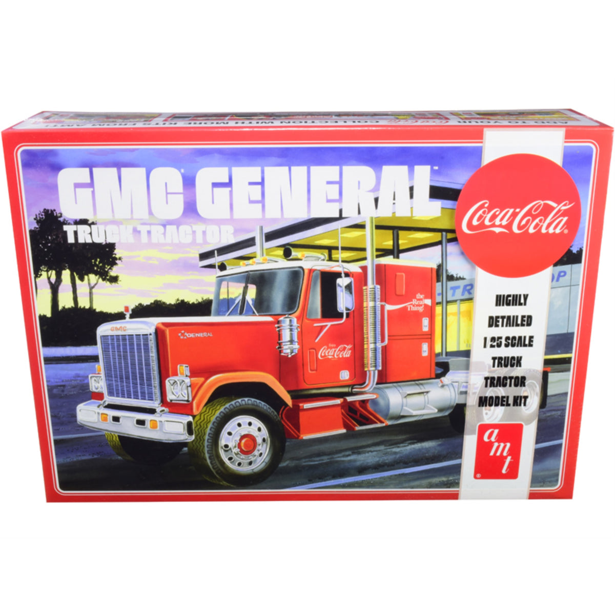 Skill 3 Model Kit Gmc General Truck Tractor 'Coca-Cola' 1/25 Scale Model By Amt