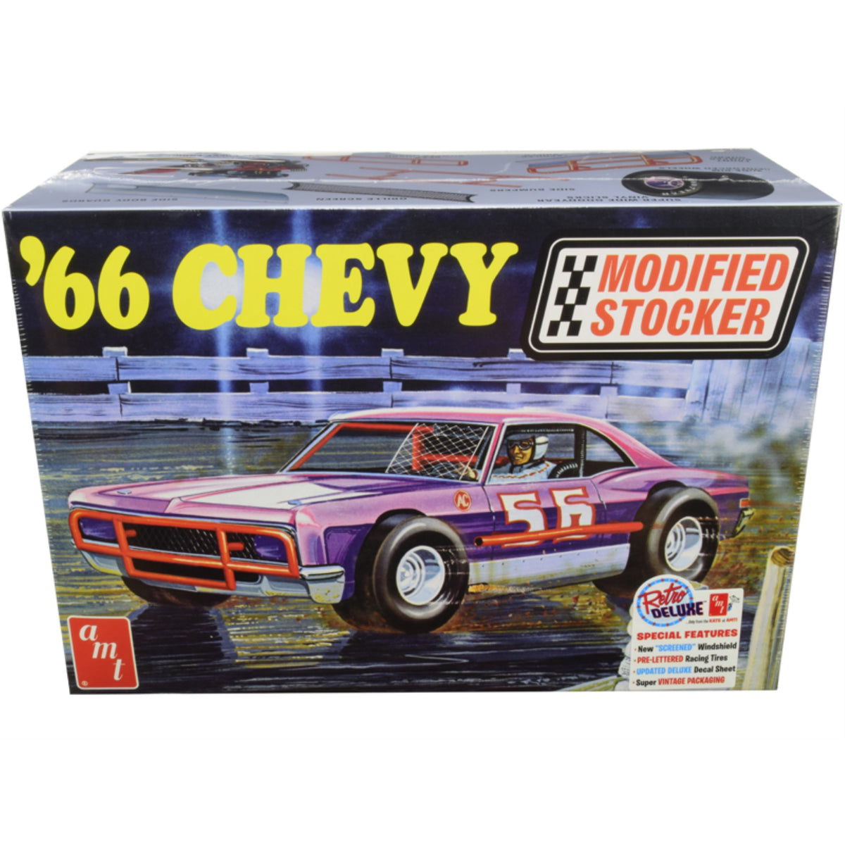 Skill 2 Model Kit 1966 Chevrolet Impala Modified Stocker 1/25 Scale Model By Amt