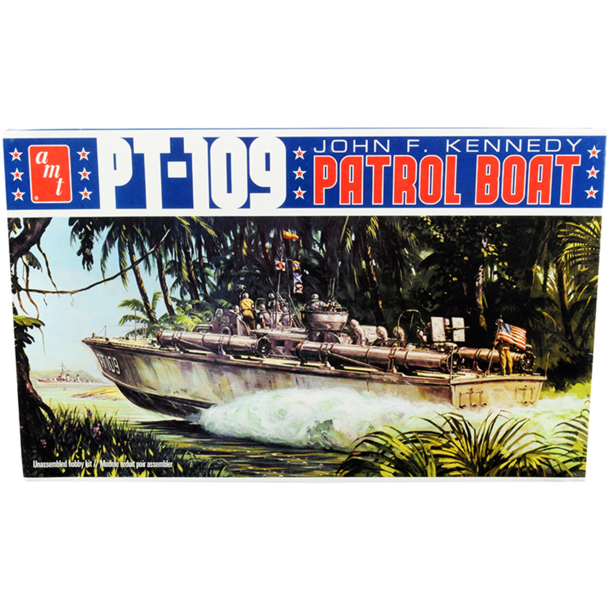 Skill 2 Model Kit Pt-109 John F. Kennedy World War Ii Patrol Boat 1/64 Scale Model By Amt