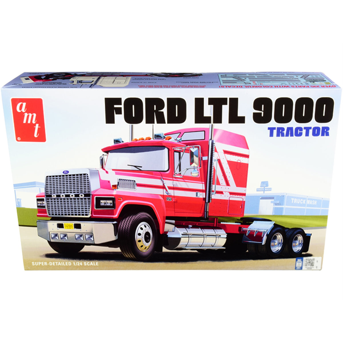 Skill 3 Model Kit Ford Ltl 9000 Semi Tractor 1/24 Scale Model By Amt